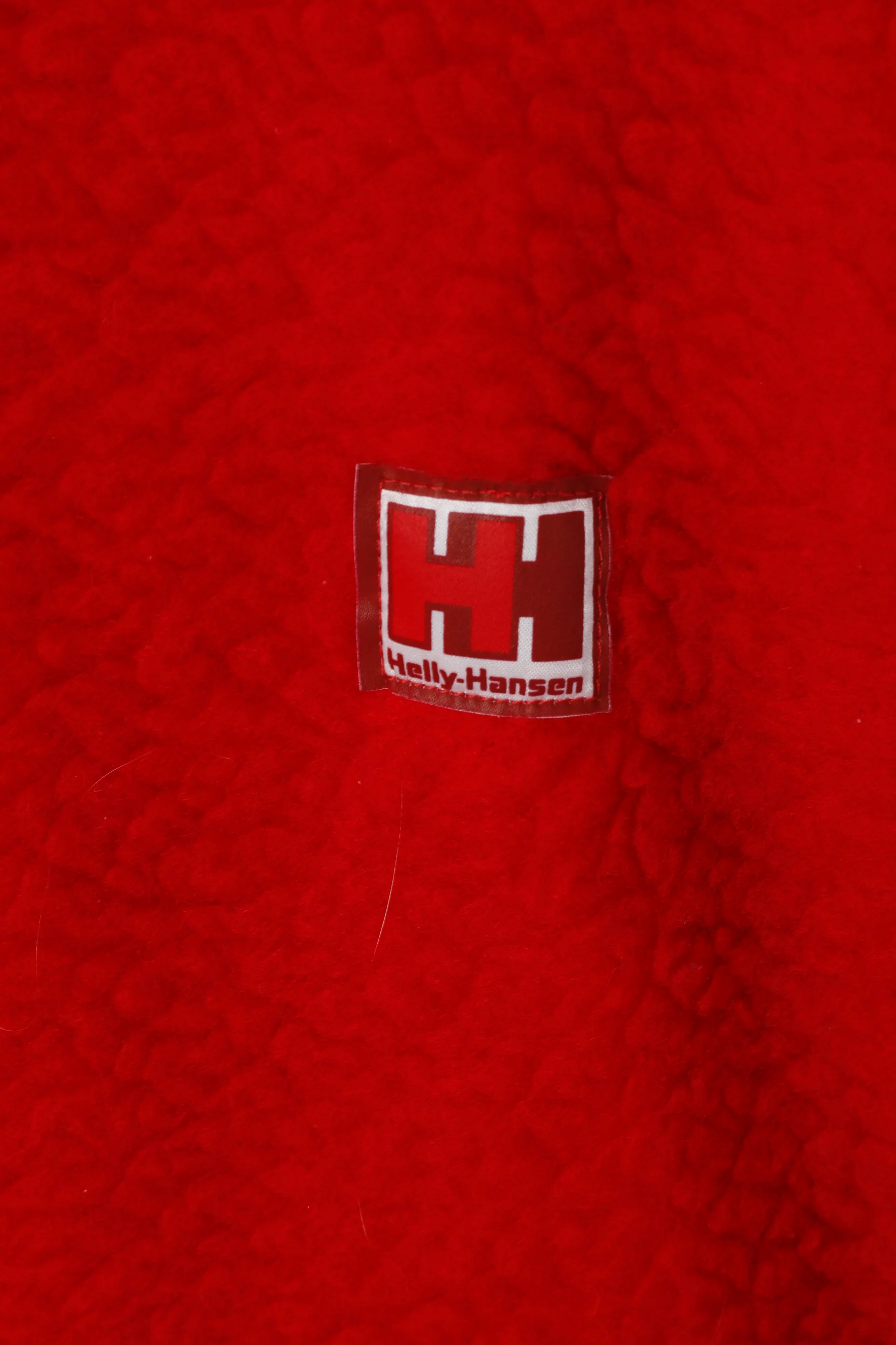 Helly Hansen Women L Sweatshirt Red Vintage 90s Pullover Nylon Fleece Unisex Top - Image 3