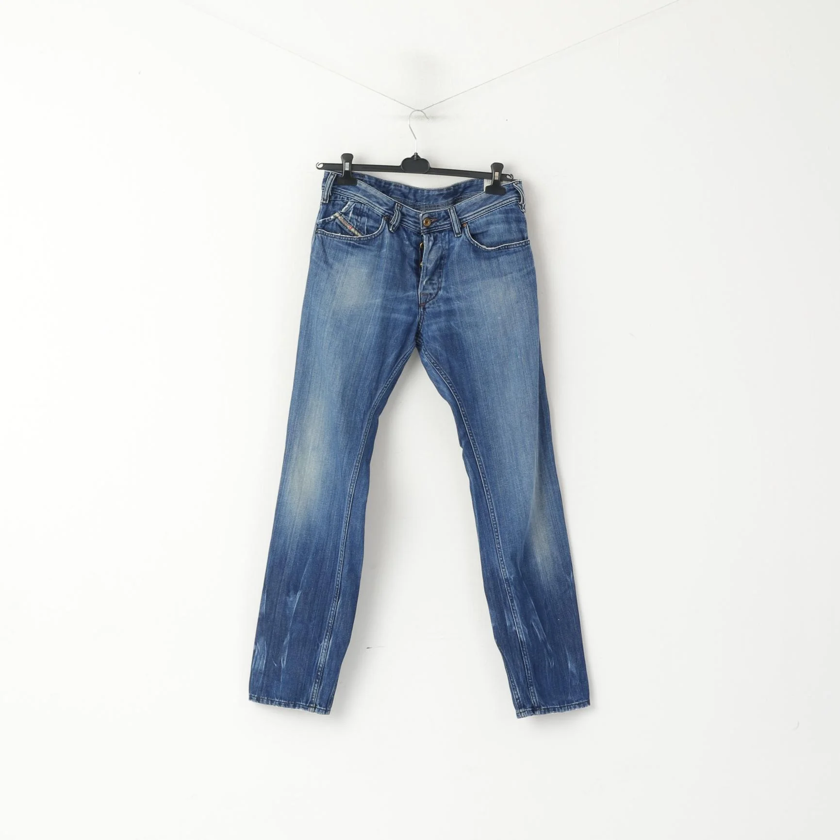 Diesel Industry Kander Men 32 Trousers Blue Denim Cotton Made in Italy Pants