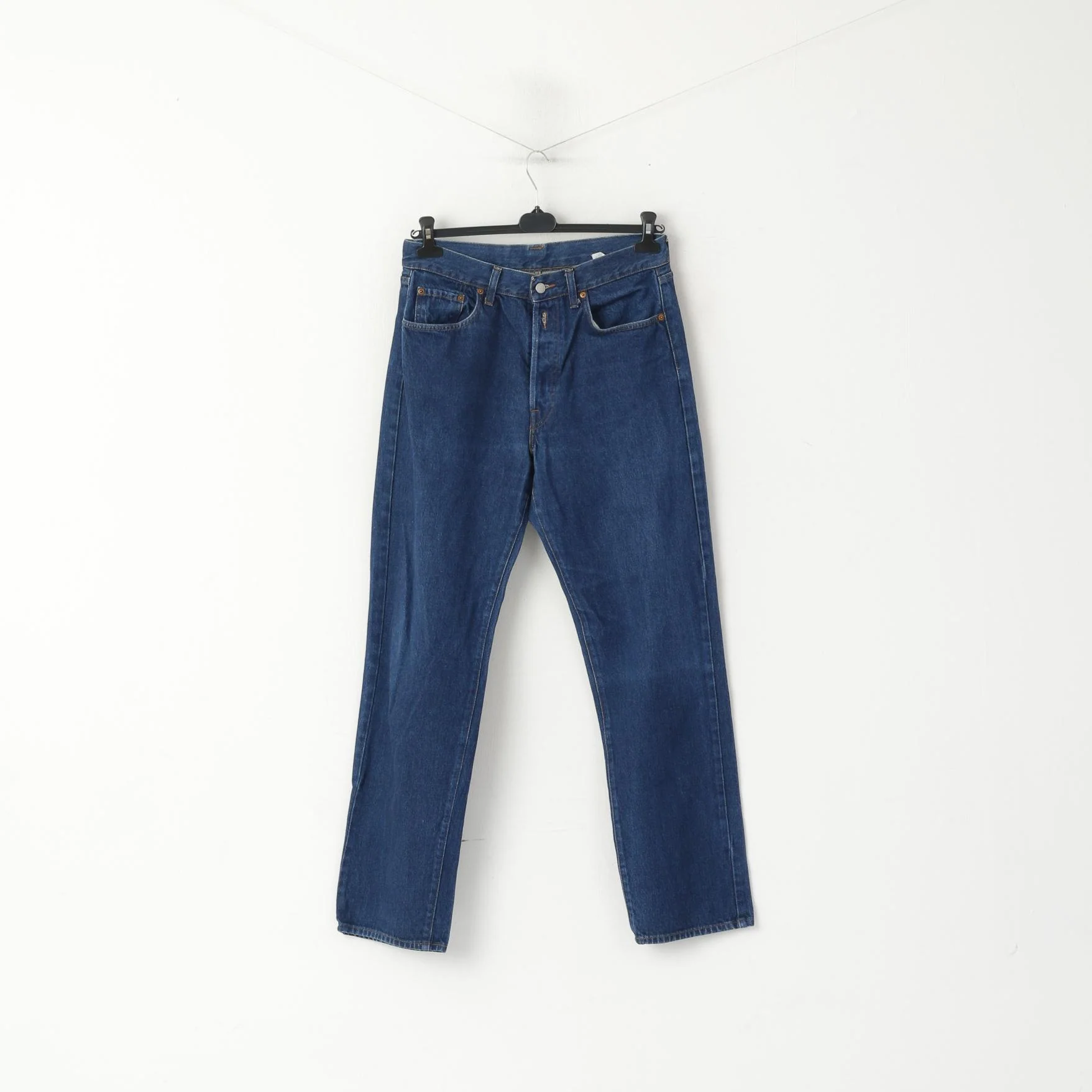 Replay Men 32 Jeans Trousers Navy Denim Cotton Vintage Straight Leg Pants