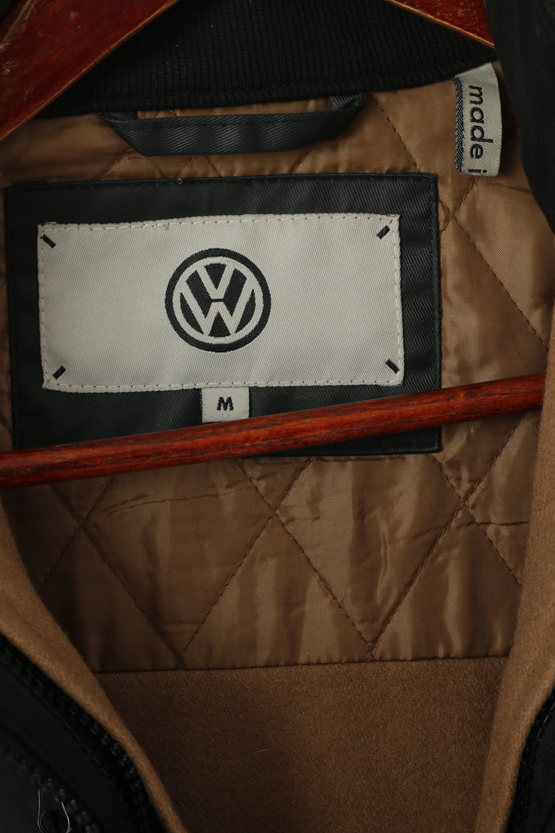 Volkswagen Women M Jacket Black Cotton Wax VW Golf Zip Up Remoable Lining Top - Image 5
