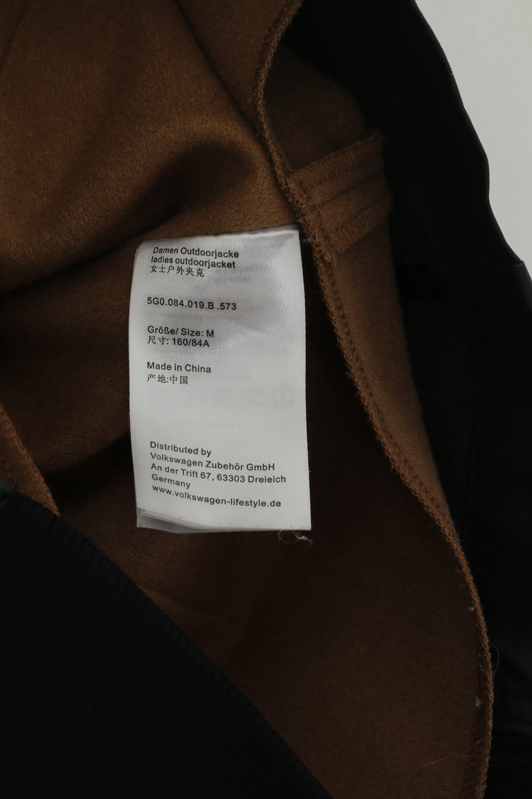 Volkswagen Women M Jacket Black Cotton Wax VW Golf Zip Up Remoable Lining Top - Image 6