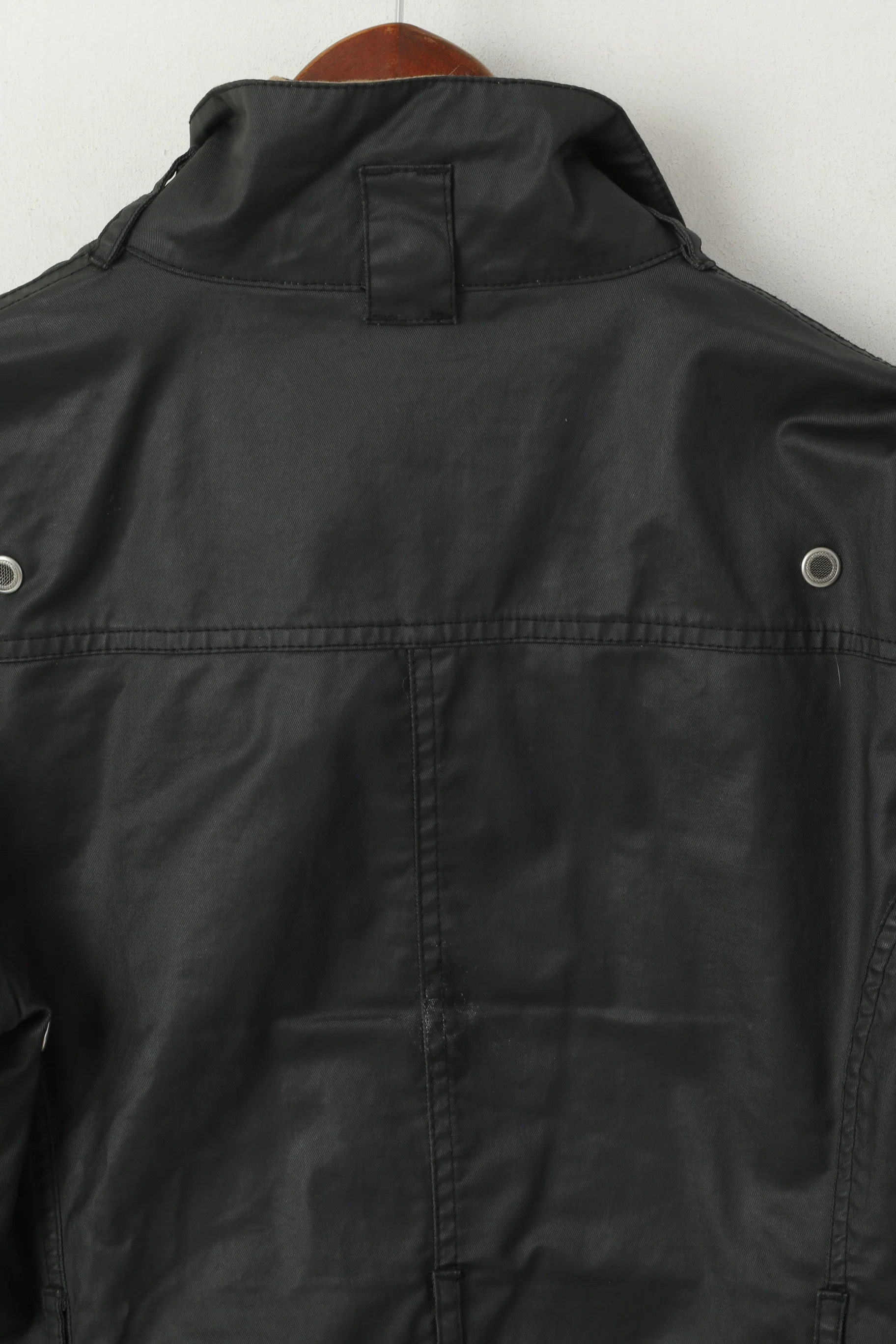Volkswagen Women M Jacket Black Cotton Wax VW Golf Zip Up Remoable Lining Top - Image 7