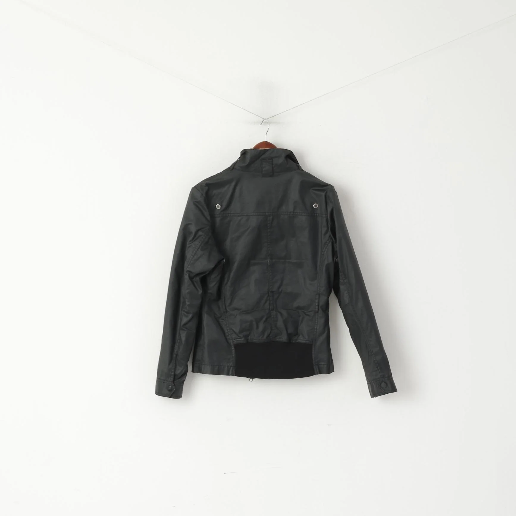 Volkswagen Women M Jacket Black Cotton Wax VW Golf Zip Up Remoable Lining Top - Image 8