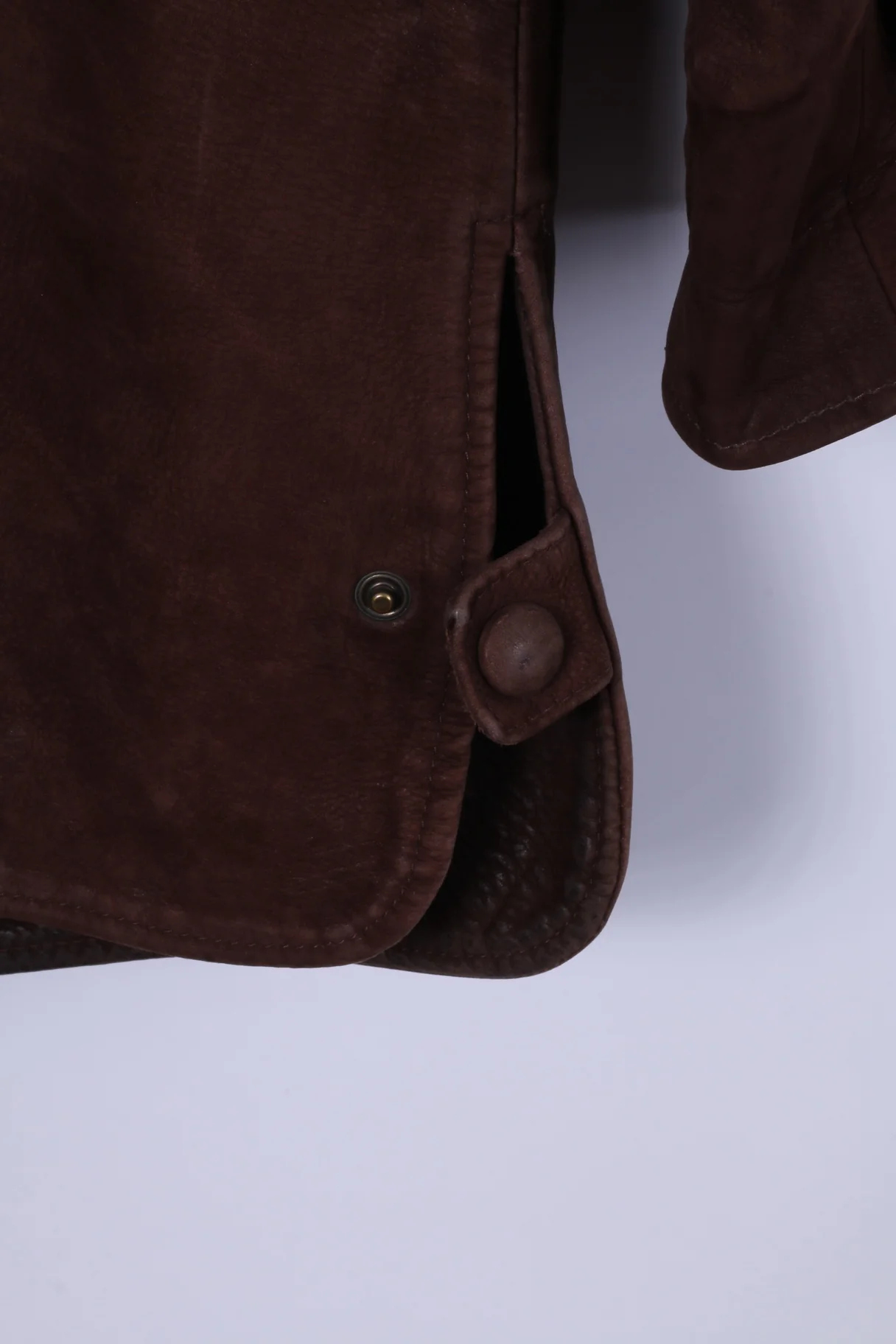REWARD London Womens L Jacket Brown Leather Single Breasted Shoulder Pads - Image 7