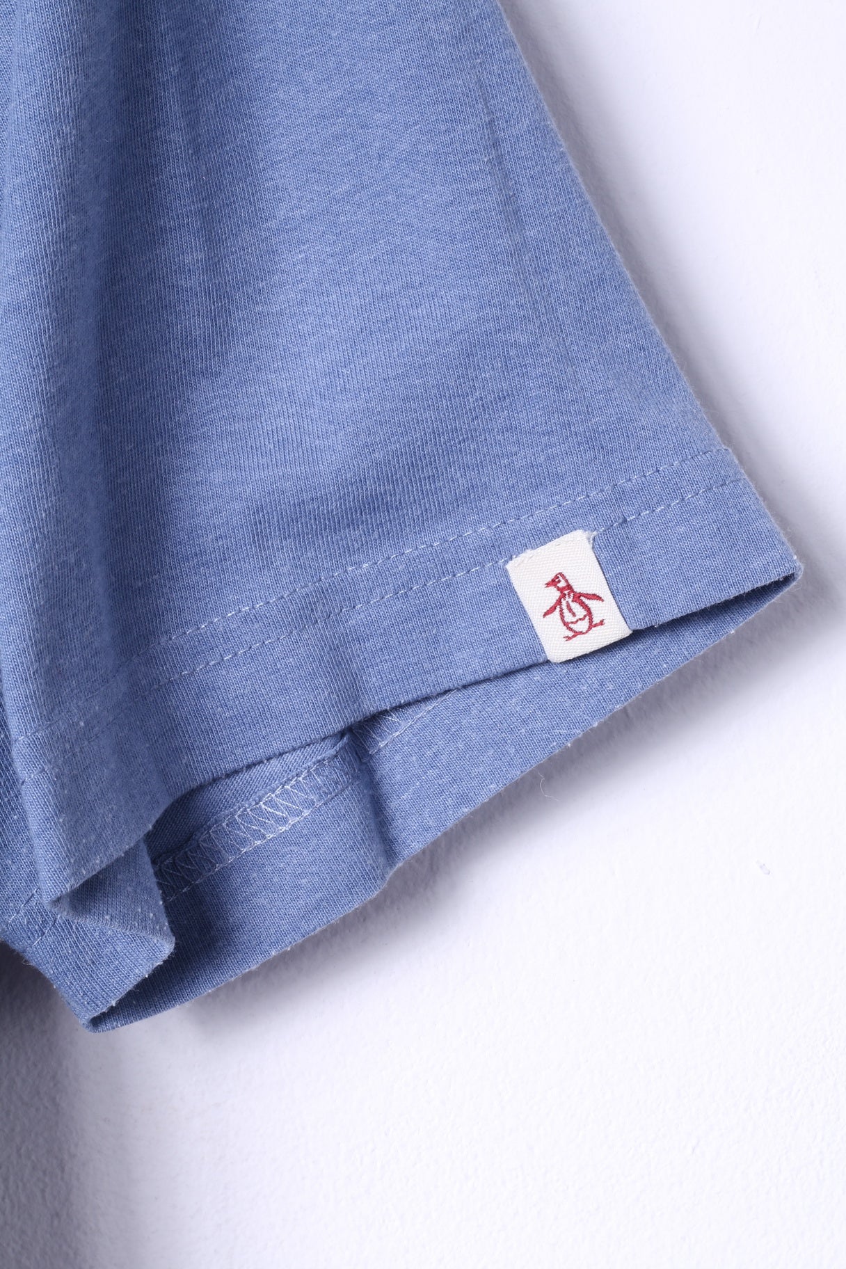 Penguin Mens M T-Shirt Blue Cotton Graphic Classic Crew Neck Top - Image 4