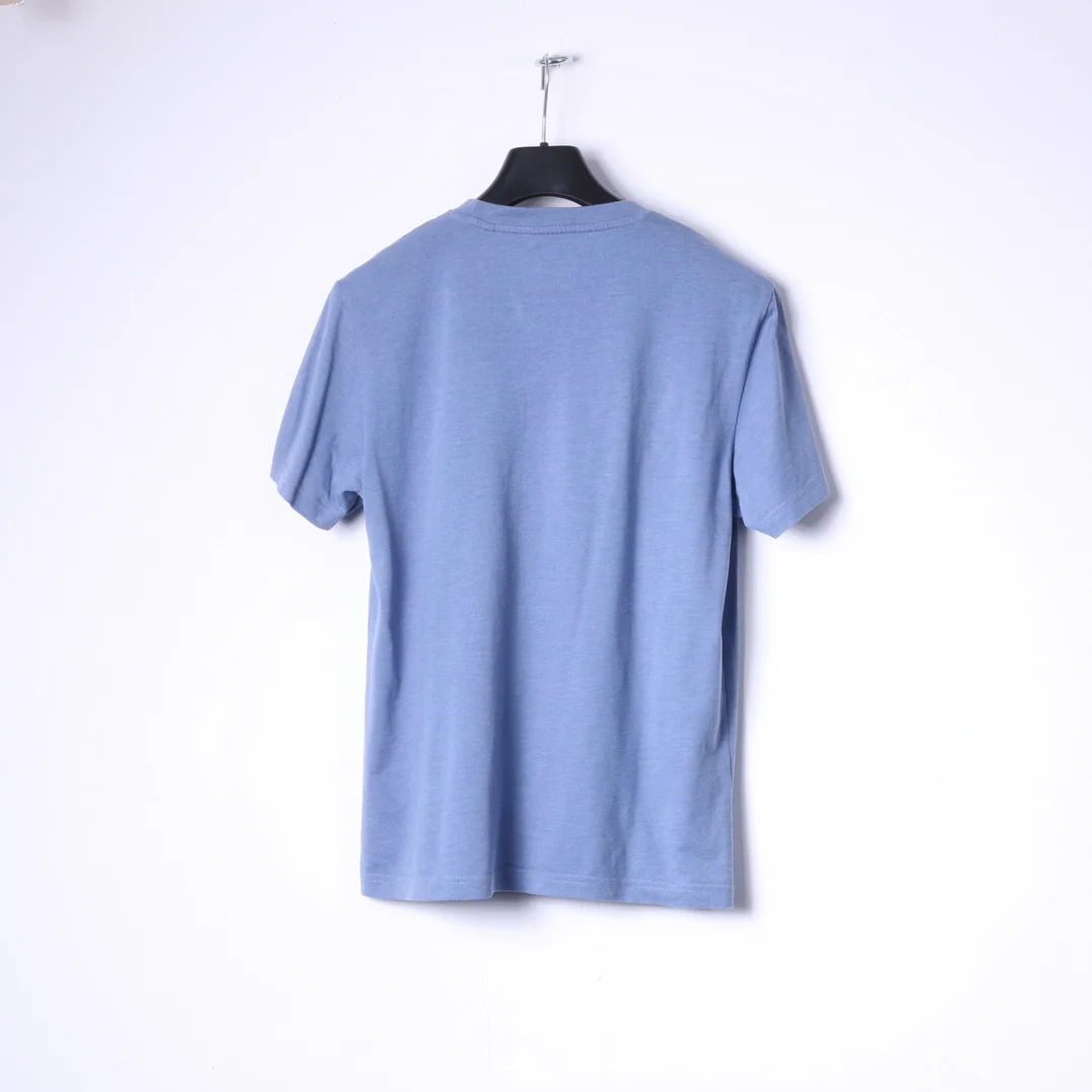 Penguin Mens M T-Shirt Blue Cotton Graphic Classic Crew Neck Top - Image 7
