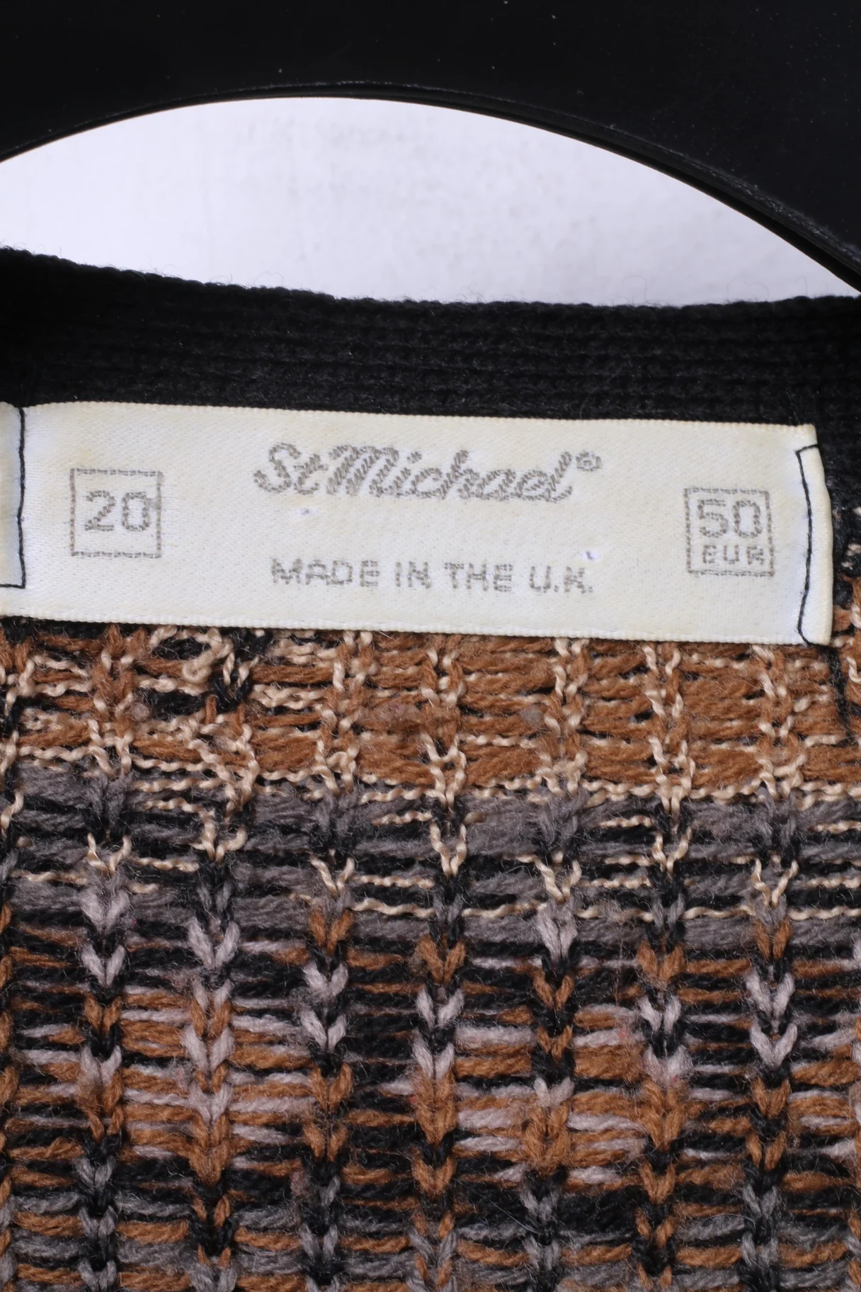 St Miechael Womens 20 50 Sweater Brown Acrylic Printed Button Front Cardigan - Image 4