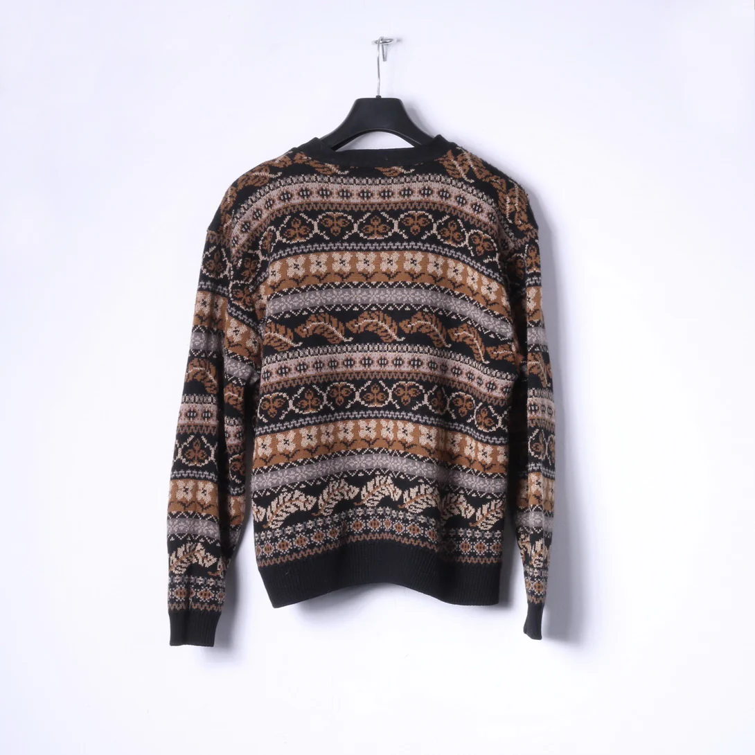 St Miechael Womens 20 50 Sweater Brown Acrylic Printed Button Front Cardigan - Image 6