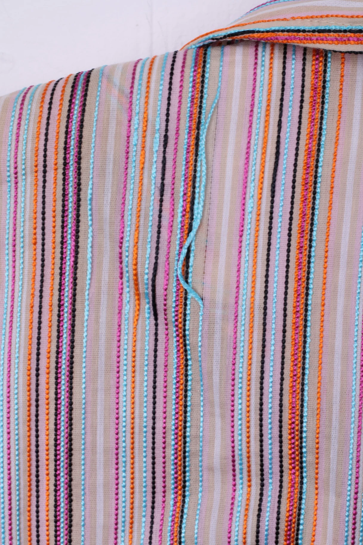 Otto Kern Womens 42 L Blazer Multi Color Striped Summer Light Jakcet Top - Image 6