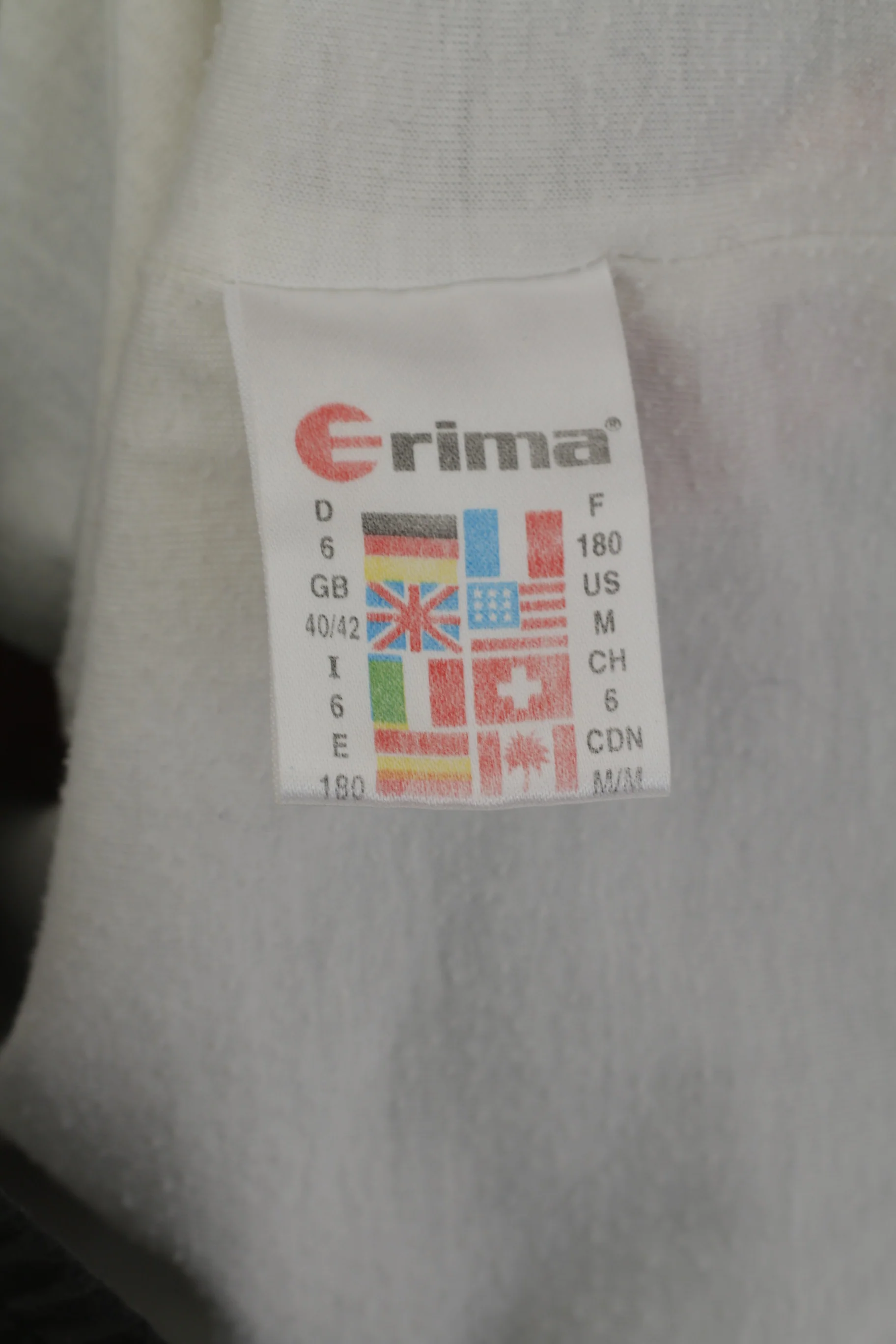 Erima Men 40/42 M Jacket Red Black Vintage Sportswear Cotton Full Zip Track Top - Image 7