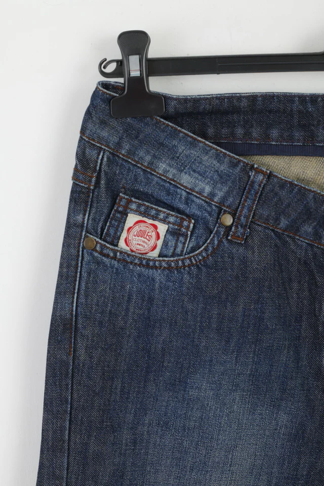 Joules Womens 14 L Jeans Trousers Navy Denim Cotton F_Hazzard Pants - Image 2