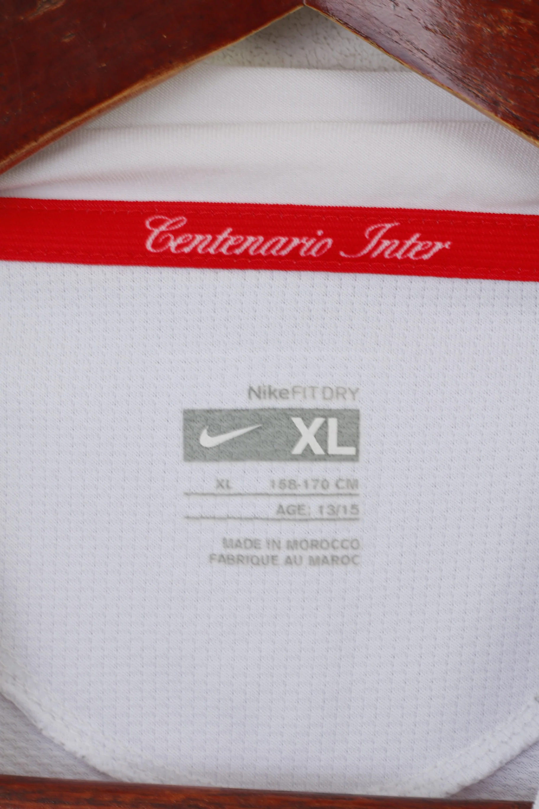 Nike FC Inter Milan Boys 13-15 Age 158-170 Shirt White 07-08 Jersey Football Centenary Top - Image 4