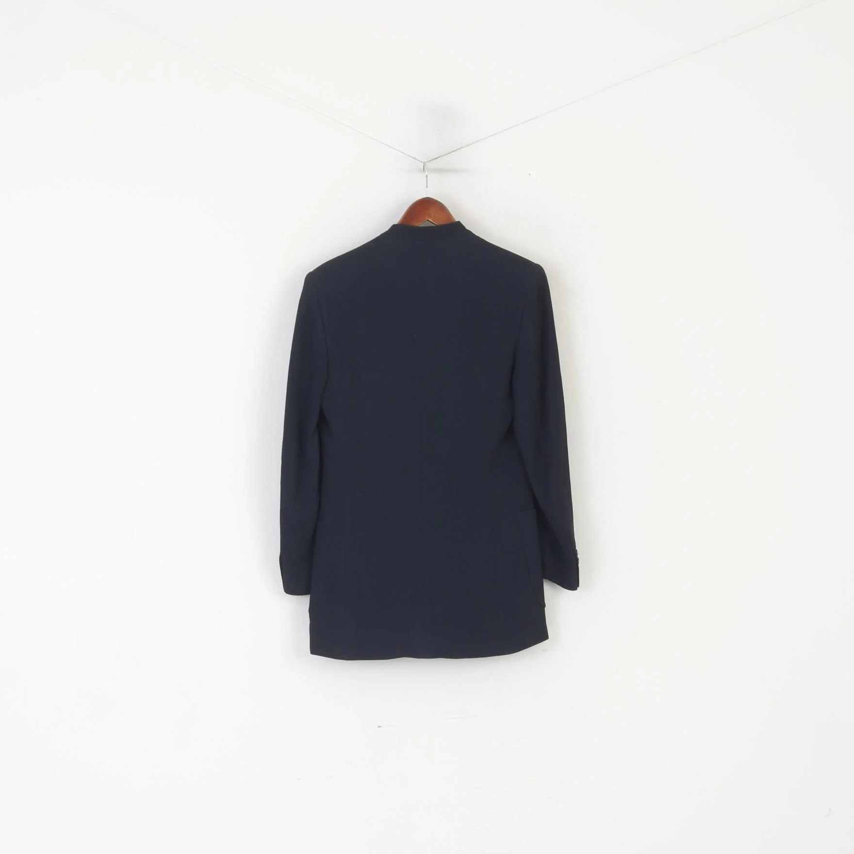 Sartoria Del Borgo Women 42 S Blazer Navy Viscosa Vintage Made In Italy Jacket - Image 7