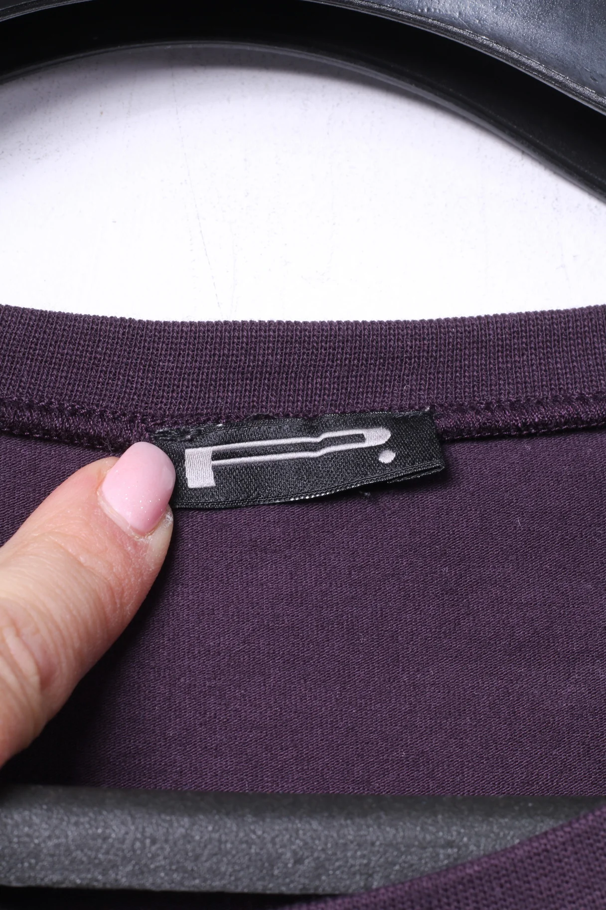 Pirelli Women S Long Sleeved Shirt Purple Stretch Crew Neck Logo Top - Image 4