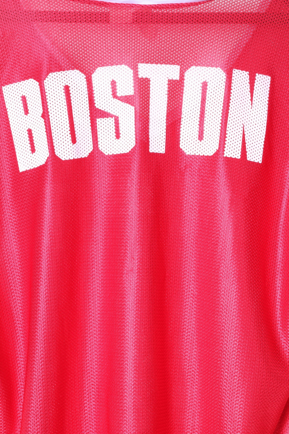 Project Social Mens L Shirt Red Mesh V Neck Boston #17 Jersey Made in USA - Image 6