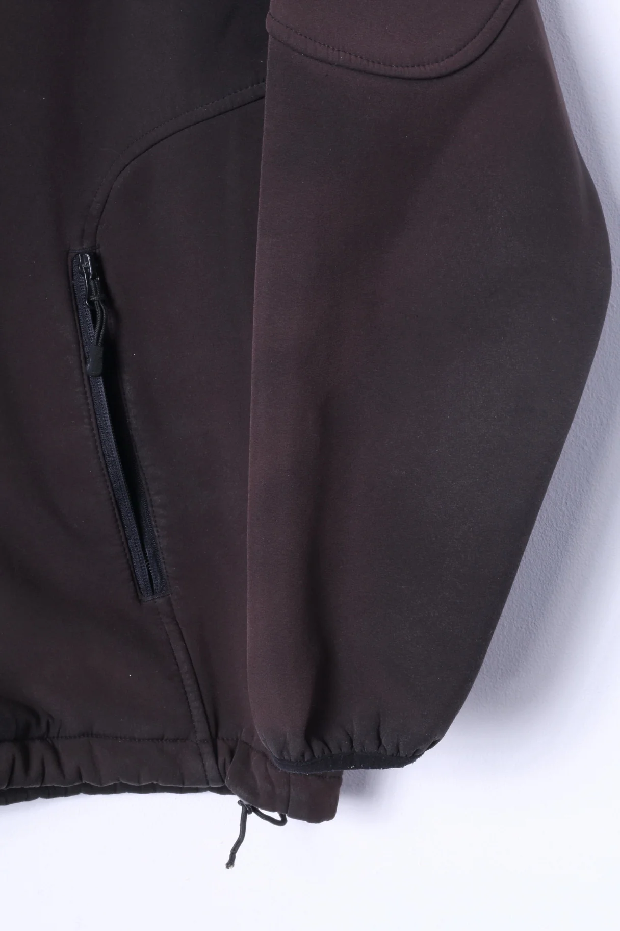 Assuredgroup Mens M Jacket Brown Softshell Full Zipper Outdoor Top - Image 4