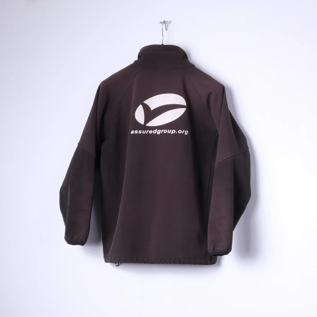 Assuredgroup Mens M Jacket Brown Softshell Full Zipper Outdoor Top - Image 7