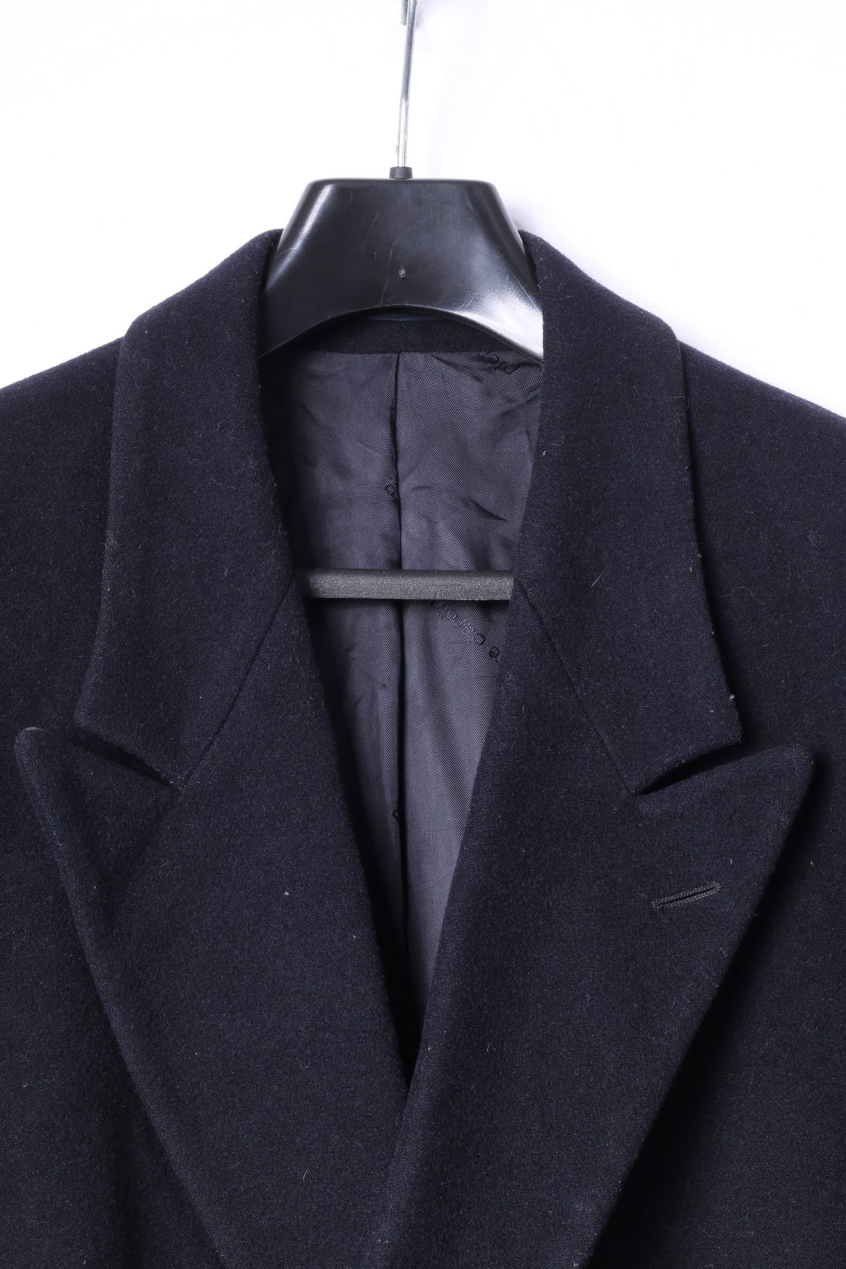 Pierre Cardin Mens 36R S Coat Navy Wool Cashmere Blend Double Breasted - Image 2