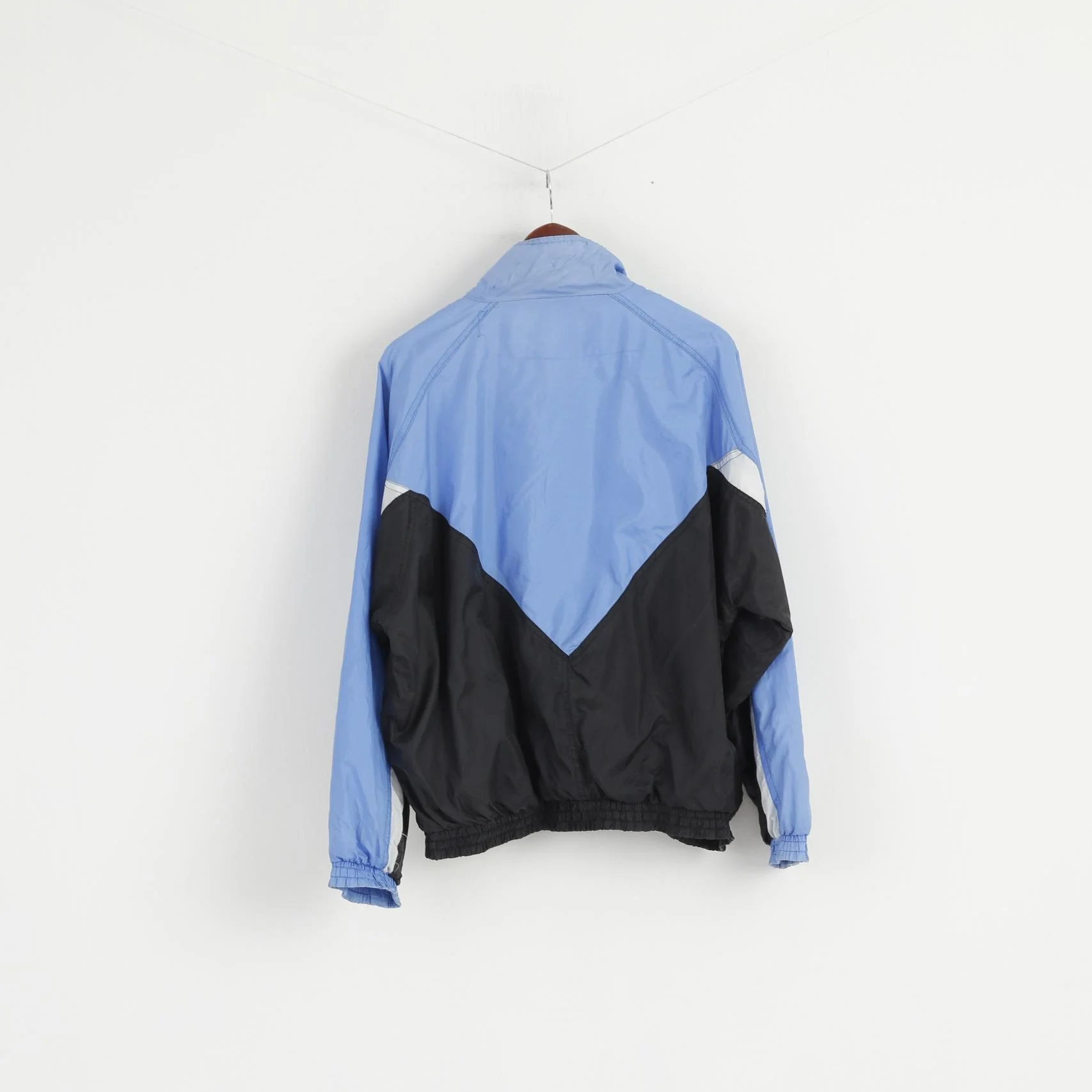 Alex Athletics Men 007 M Jacket Blue Shiny Nylon Full Zipper Activewear Bomber Top - Image 8