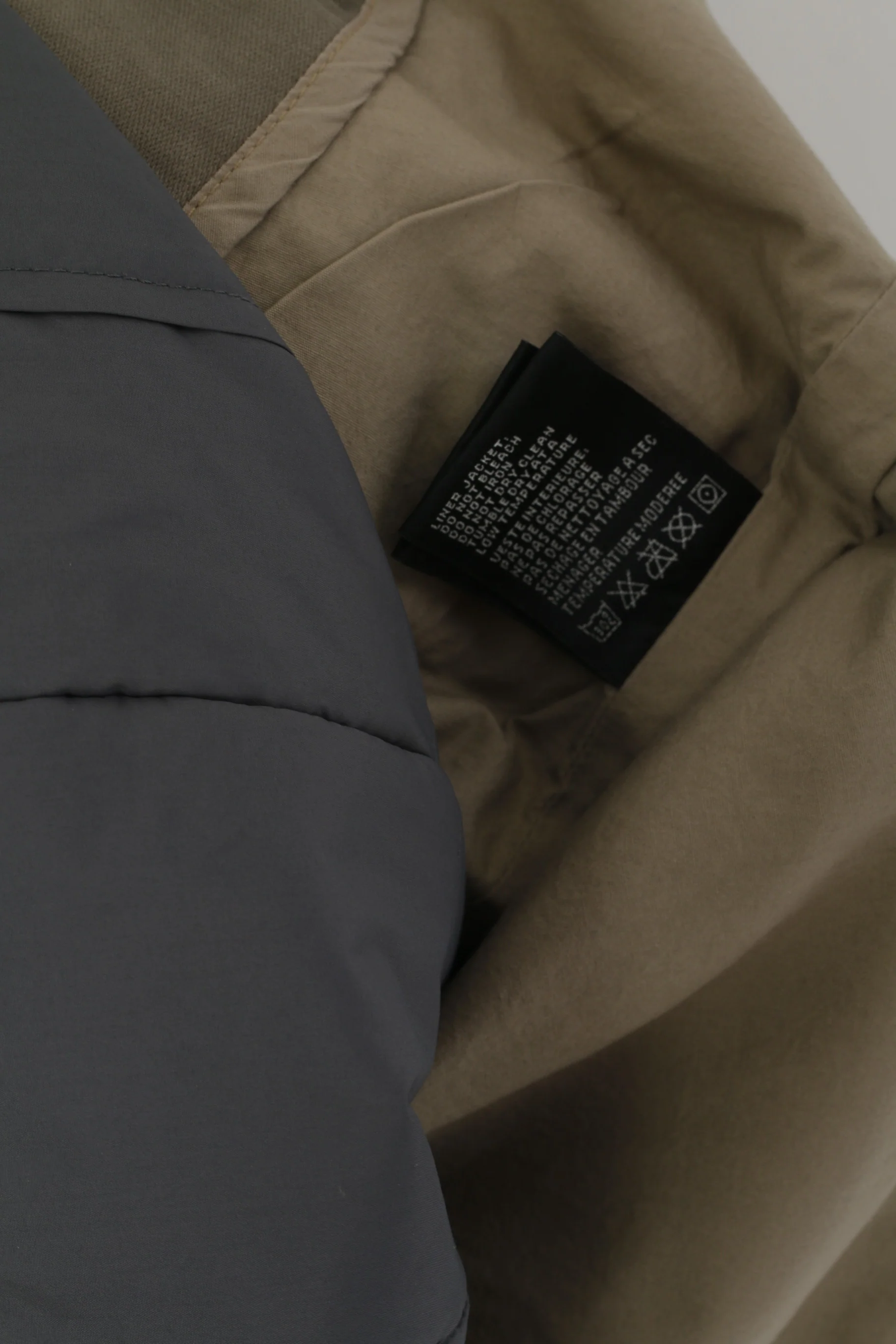 Schott NYC Men XL Jacket Khaki Cotton Military Gear Padded 2in1 Full Zipper Top - Image 8