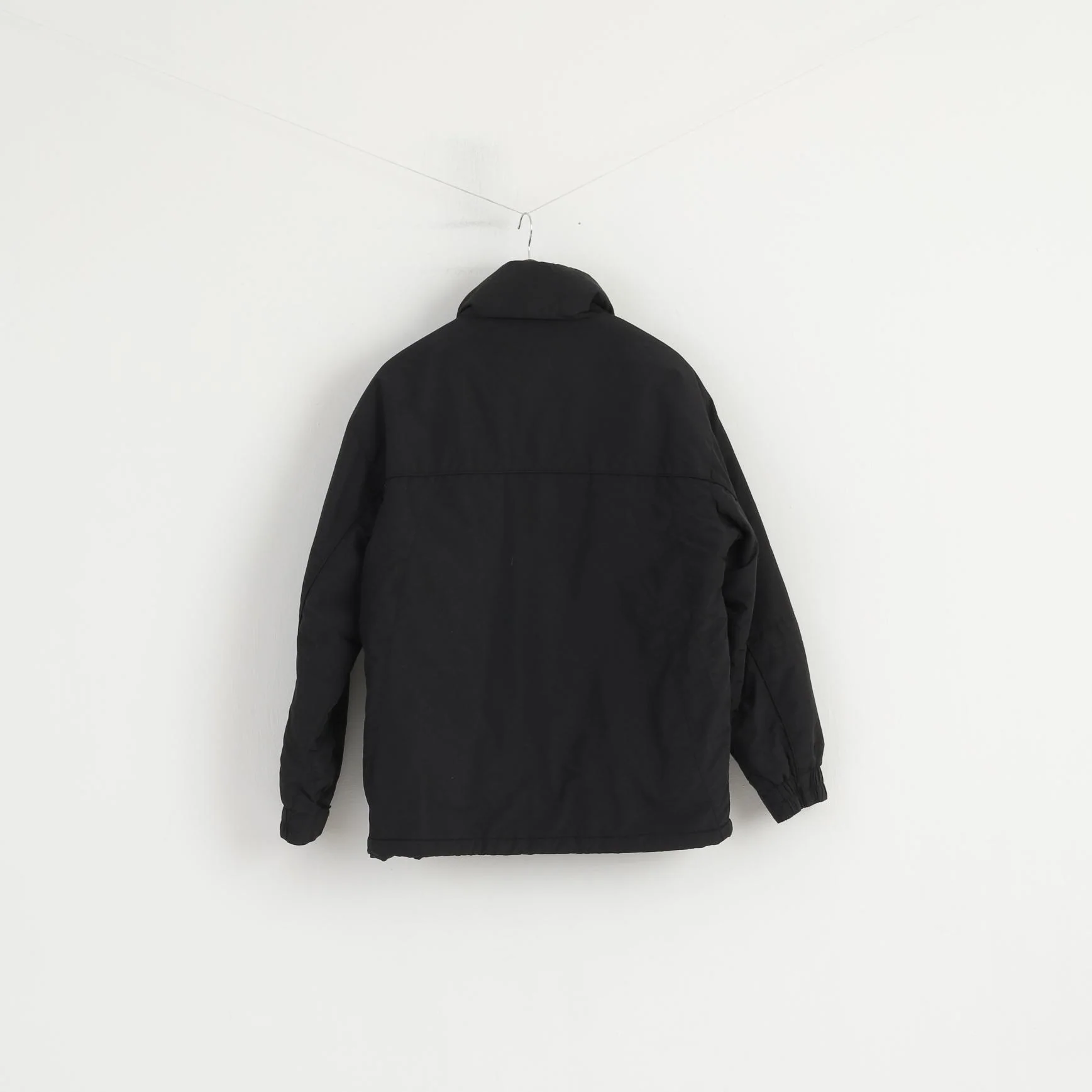 Rodeo C&A Men M 48/50 Jacket Black Padded Full Zipper Hidden Hood Casual Top - Image 7
