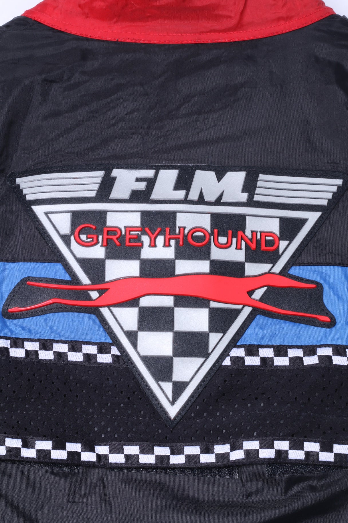 FLM Polo Mens L Racing Jacket Black Greyhound Motocycle Textile Top - Image 12
