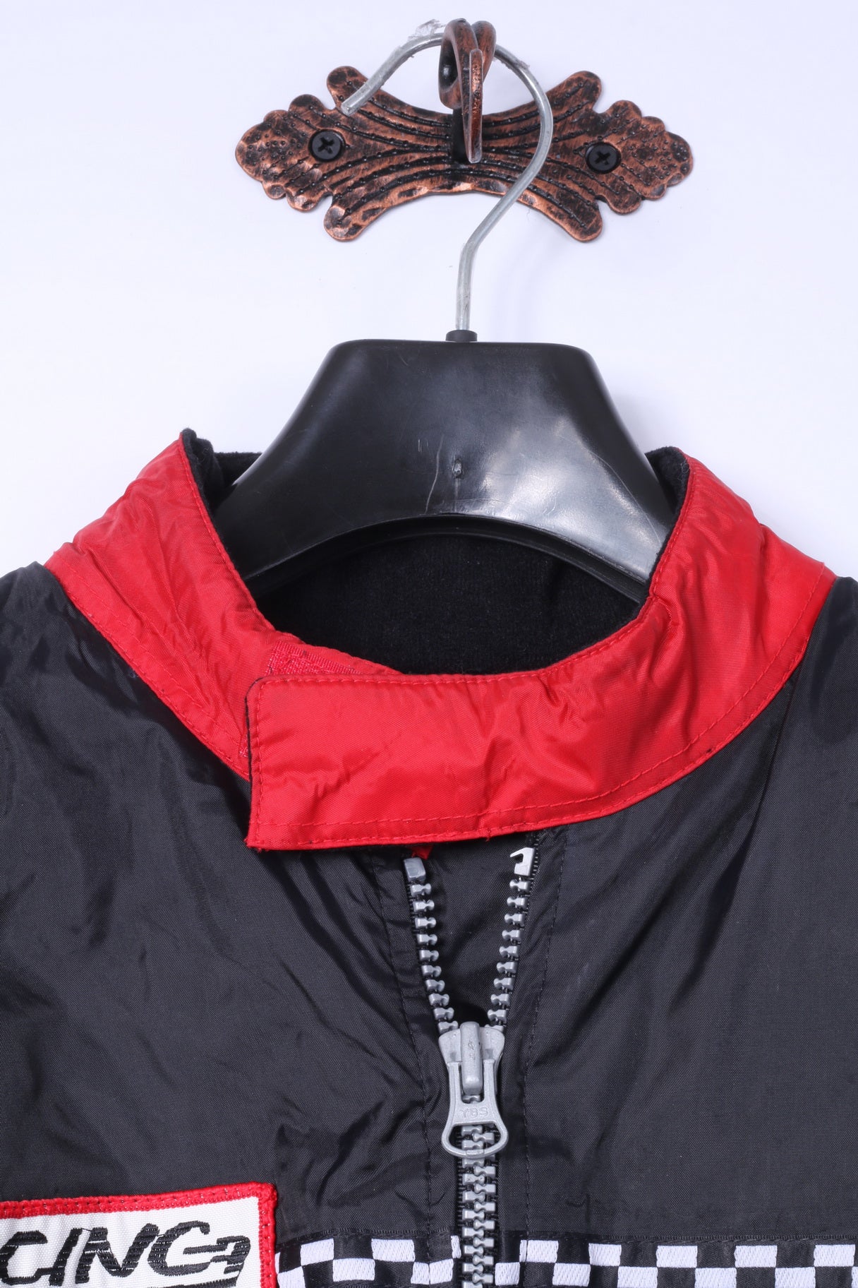 FLM Polo Mens L Racing Jacket Black Greyhound Motocycle Textile Top - Image 2