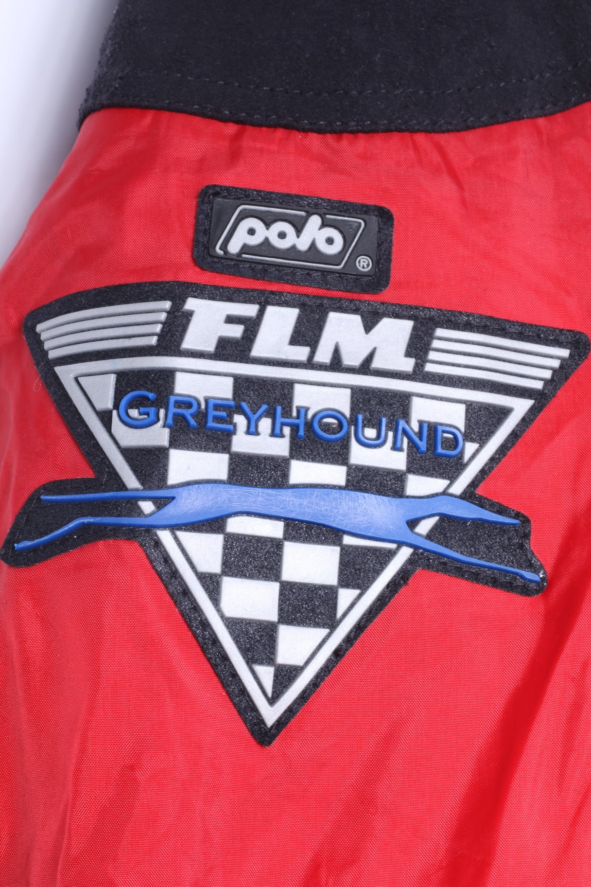 FLM Polo Mens L Racing Jacket Black Greyhound Motocycle Textile Top - Image 5