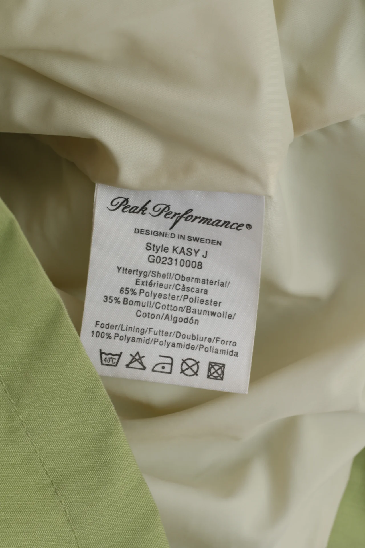 Peak Performance Women S Jacket Green Cotton Blend Hooded Kasy J Style Top - Image 5