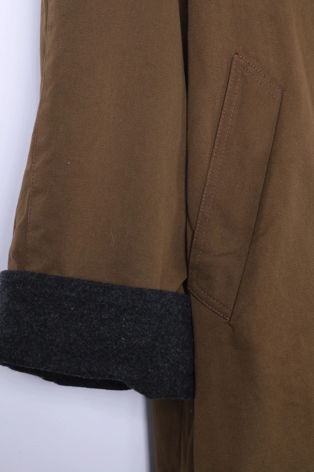 MILO Coats Womens 44 XXL Coat Brown Cotton Fleece Lined Shoulder Pads Classic - Image 3