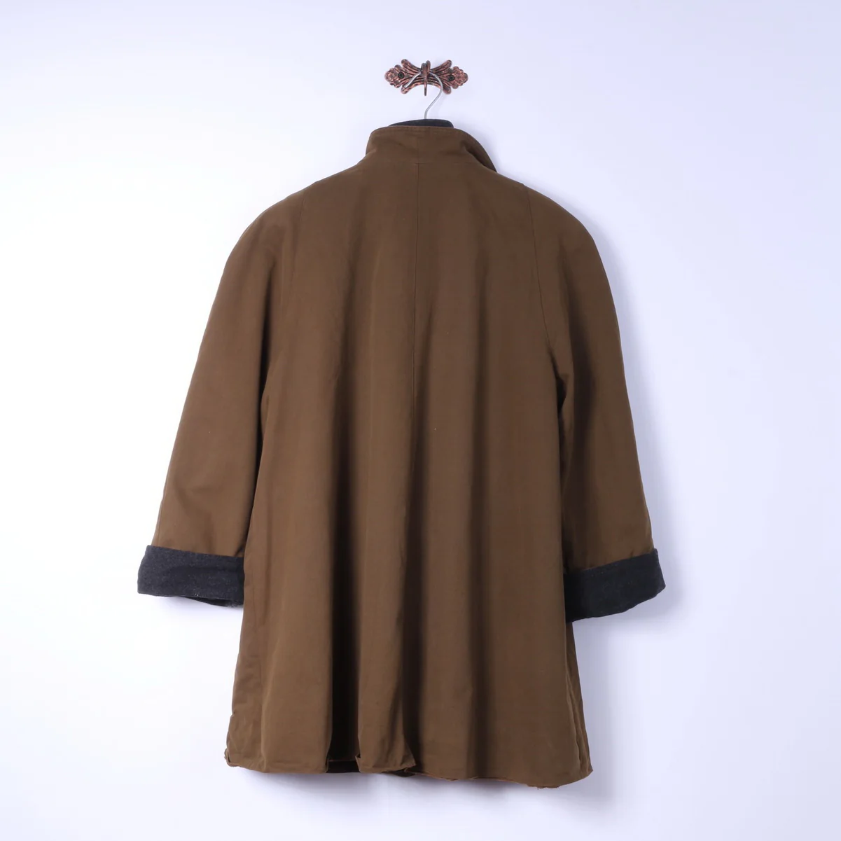 MILO Coats Womens 44 XXL Coat Brown Cotton Fleece Lined Shoulder Pads Classic - Image 6