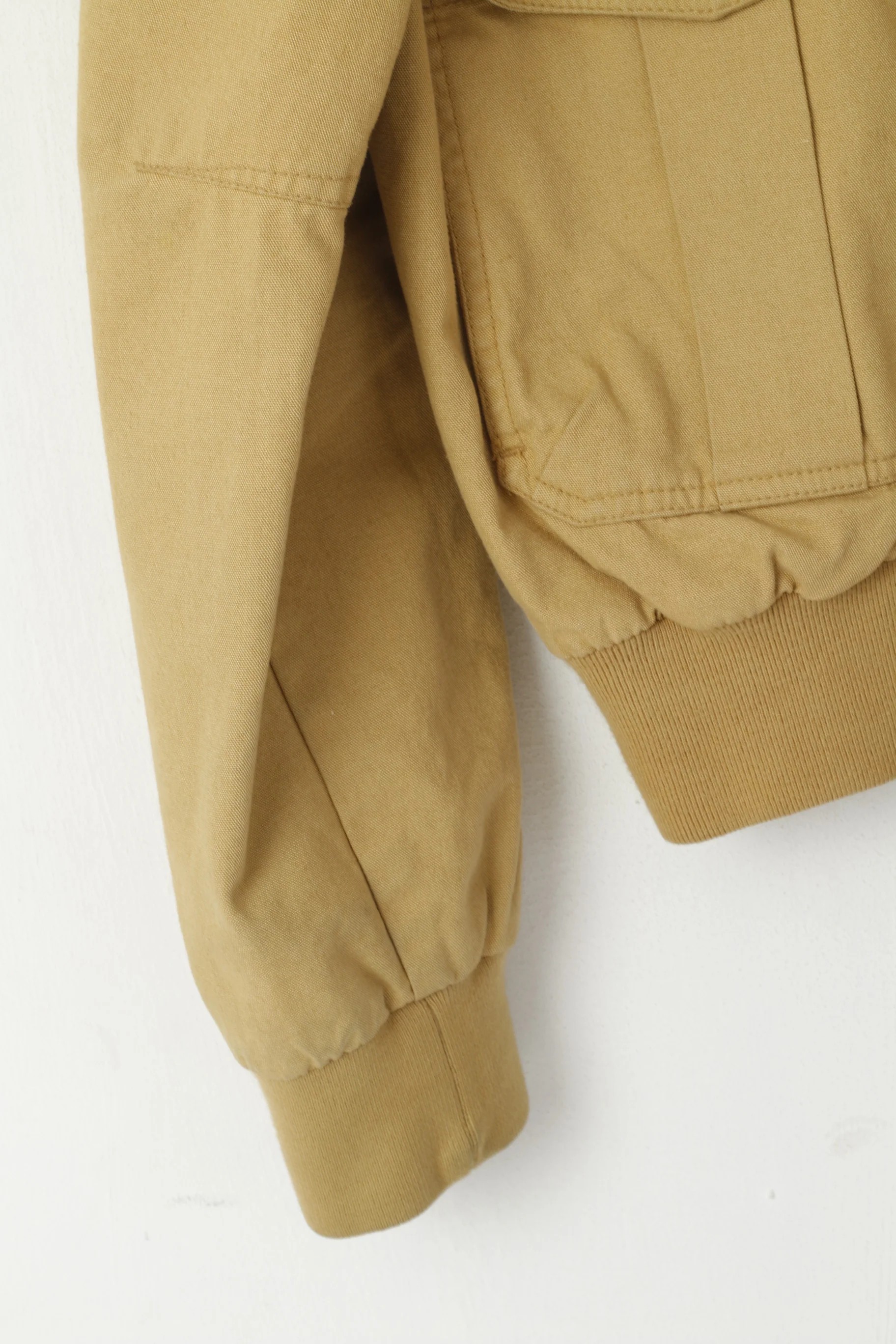 Levi Strauss &Co Men M (S) Jacket Camel Cotton Full Zipper Classic Pockets Top - Image 3