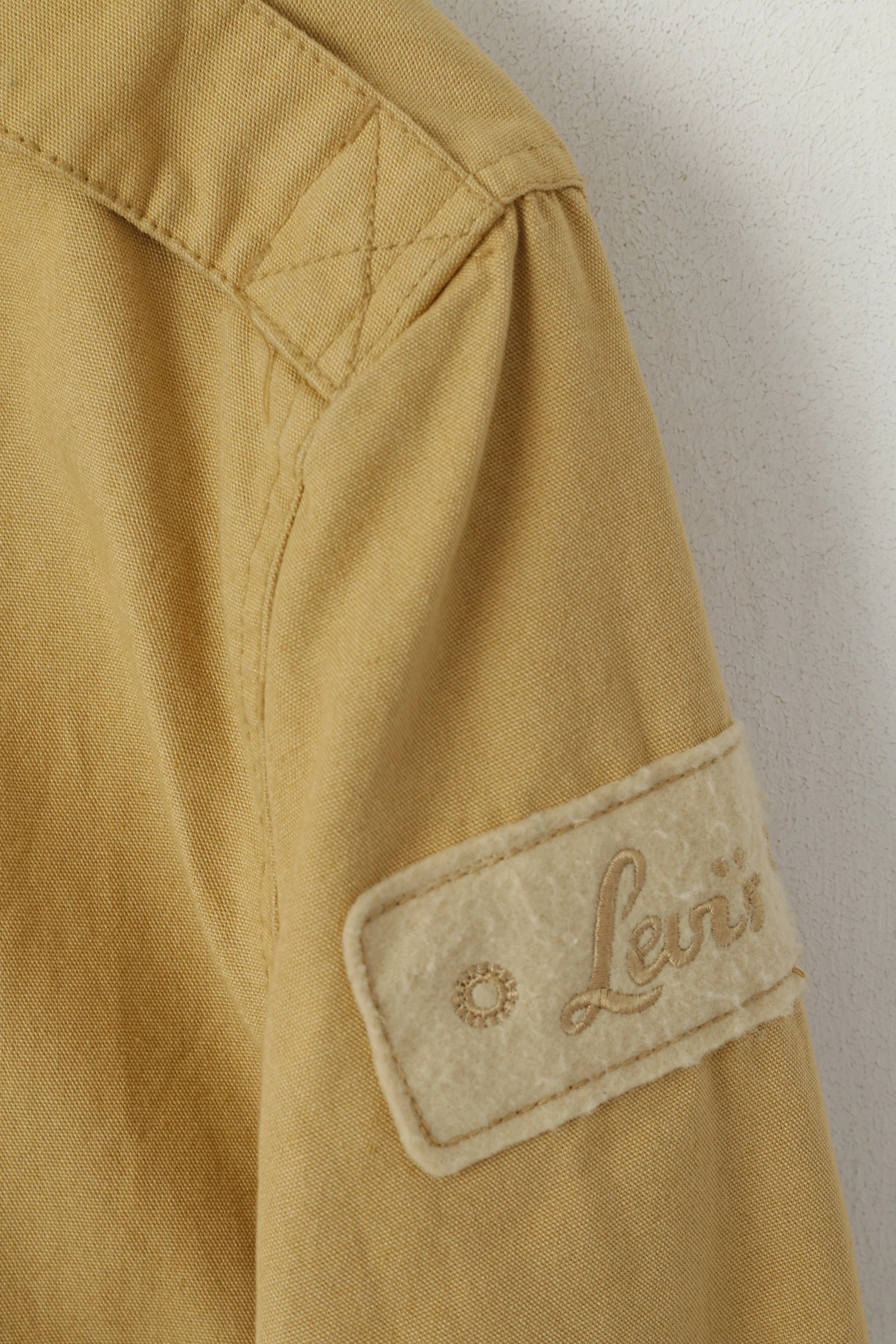 Levi Strauss &Co Men M (S) Jacket Camel Cotton Full Zipper Classic Pockets Top - Image 4
