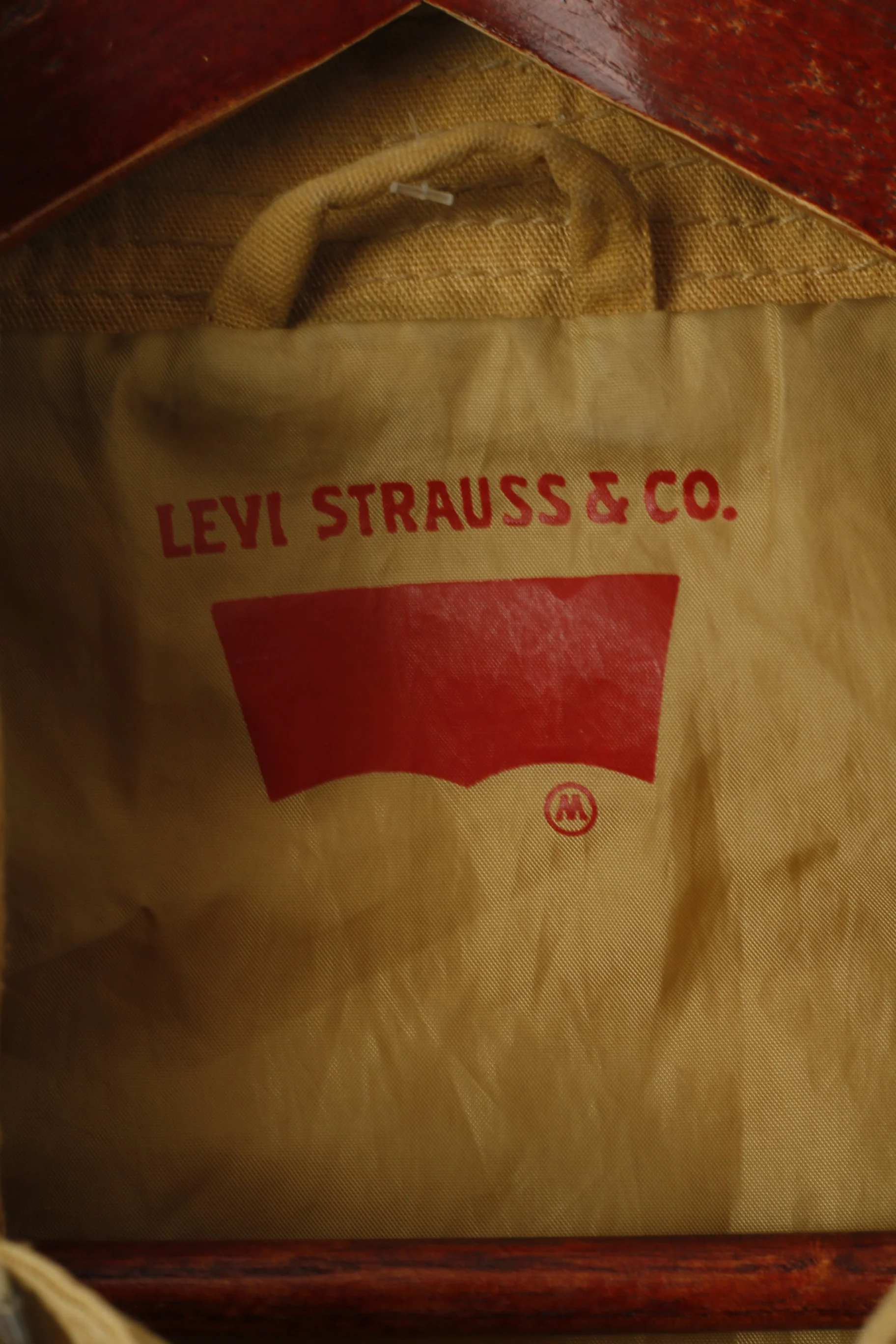 Levi Strauss &Co Men M (S) Jacket Camel Cotton Full Zipper Classic Pockets Top - Image 5