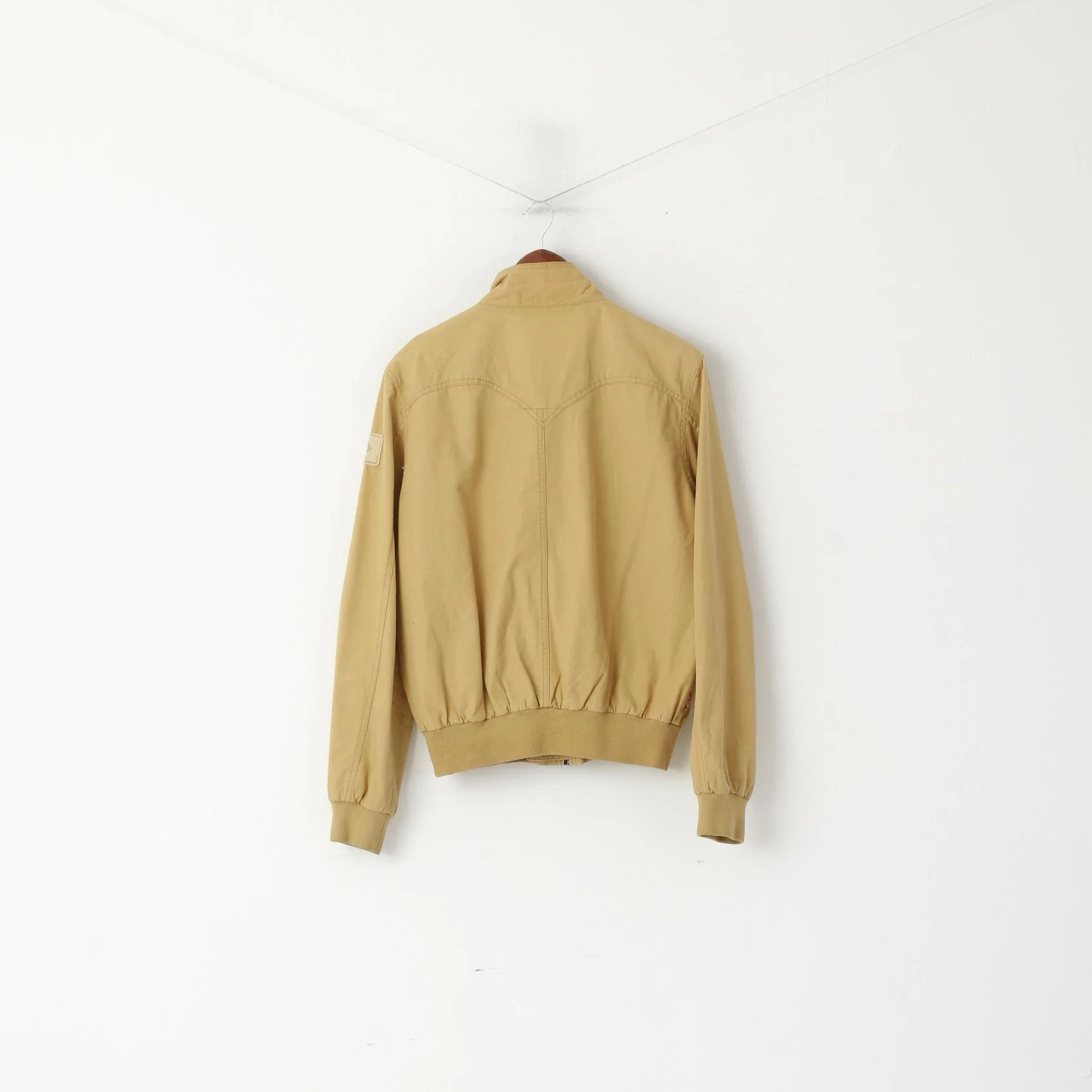 Levi Strauss &Co Men M (S) Jacket Camel Cotton Full Zipper Classic Pockets Top - Image 7