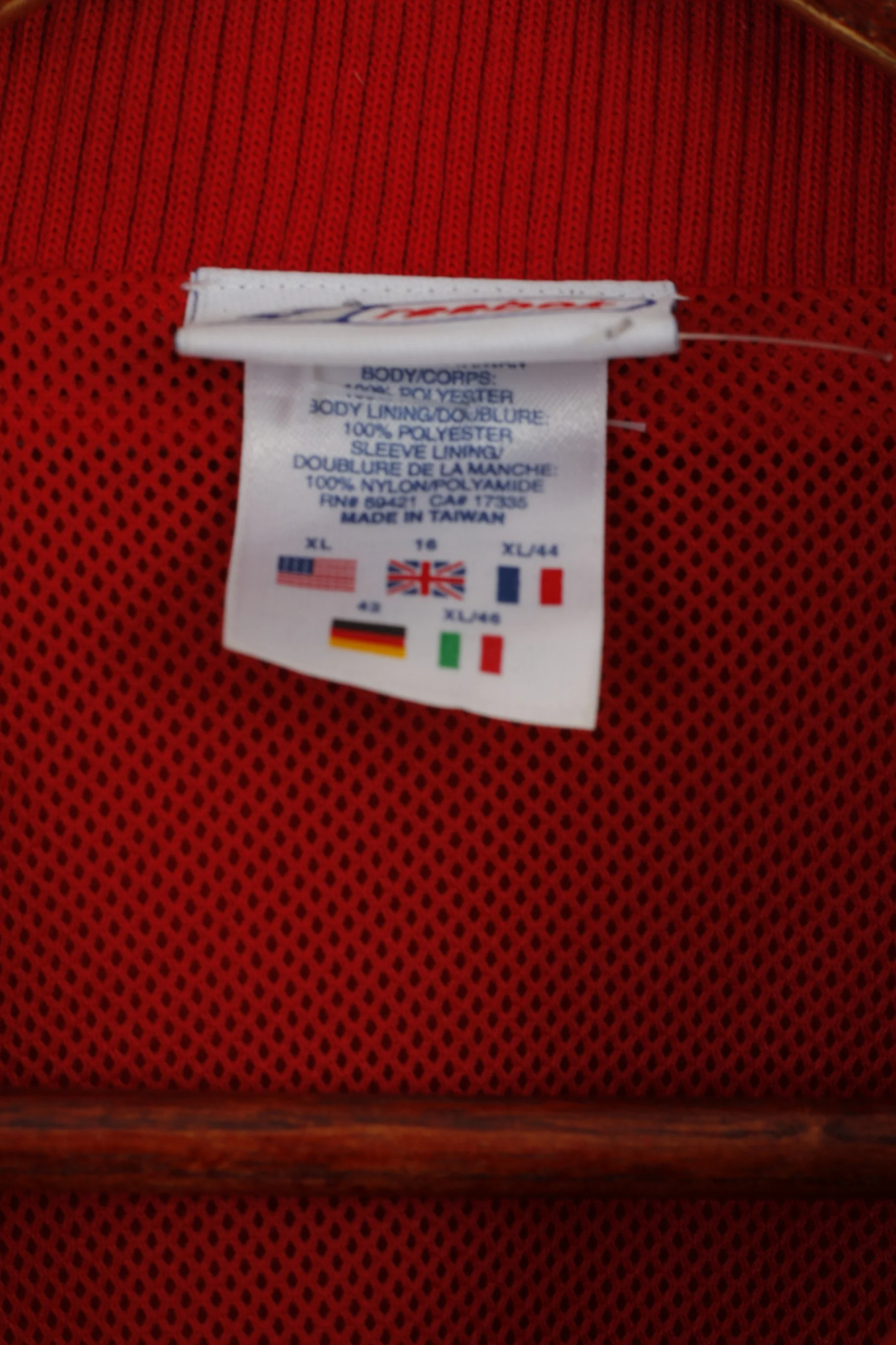 Reebok Women XL 16 Jacket Red Vintage Sportswear Zip Up  Track Top - Image 4