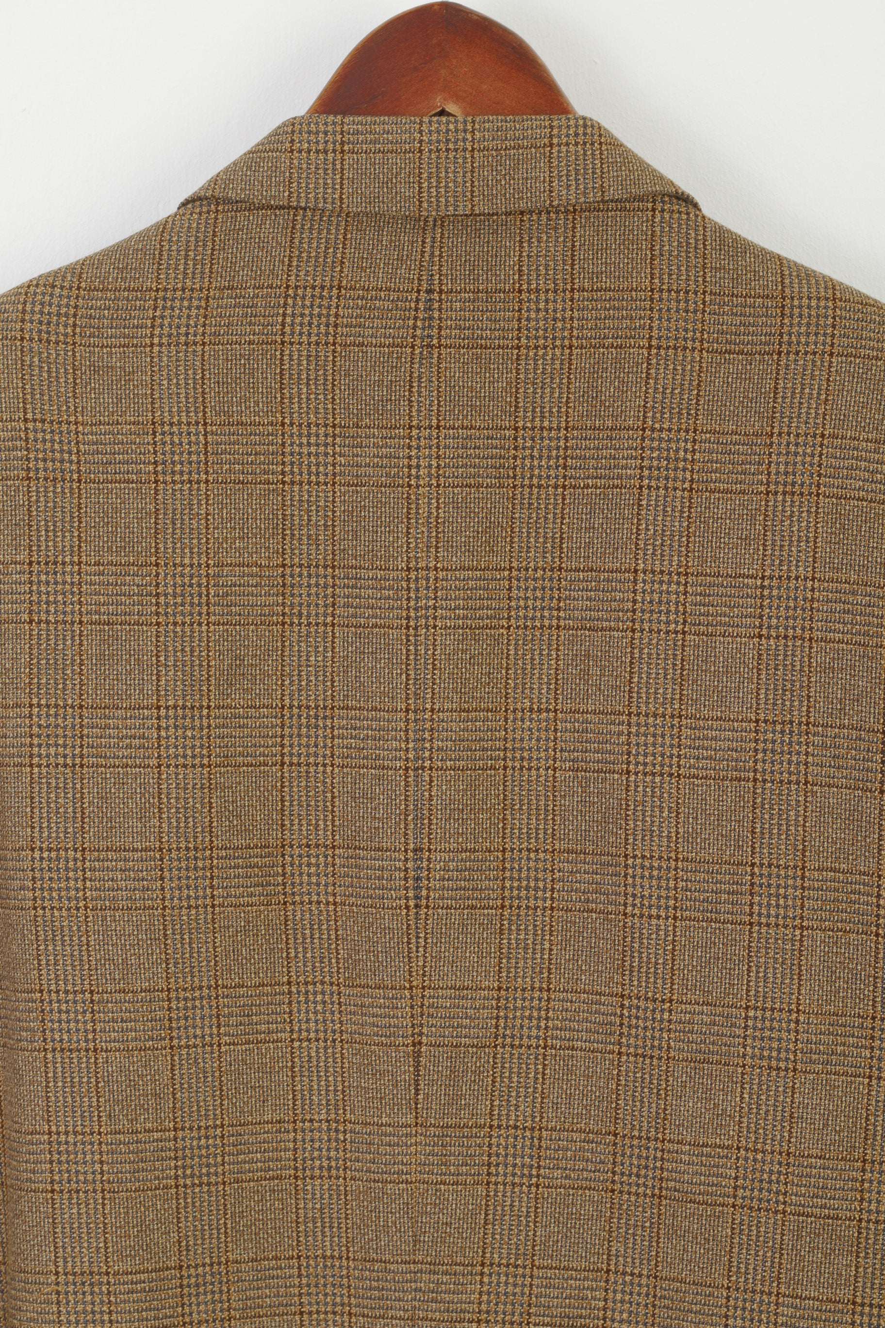 Marks & Spencer Italian Soft Men 50 Blazer Brown Check Silk Wool Blend Italy Jacket - Image 6