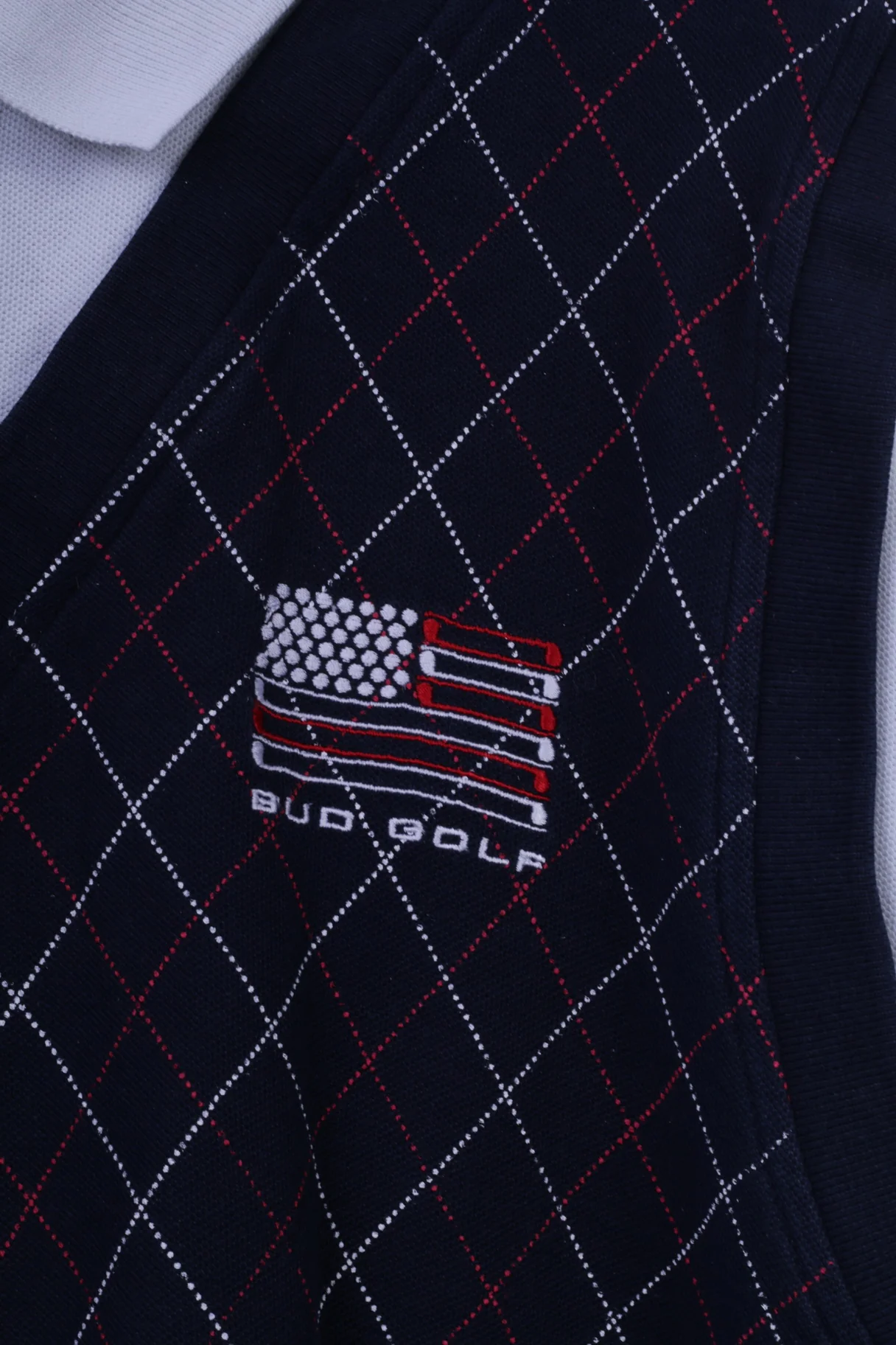 Cotton Traders Mens L Polo Shirt Budweiser Bud Gold Navy Cotton Top - Image 3