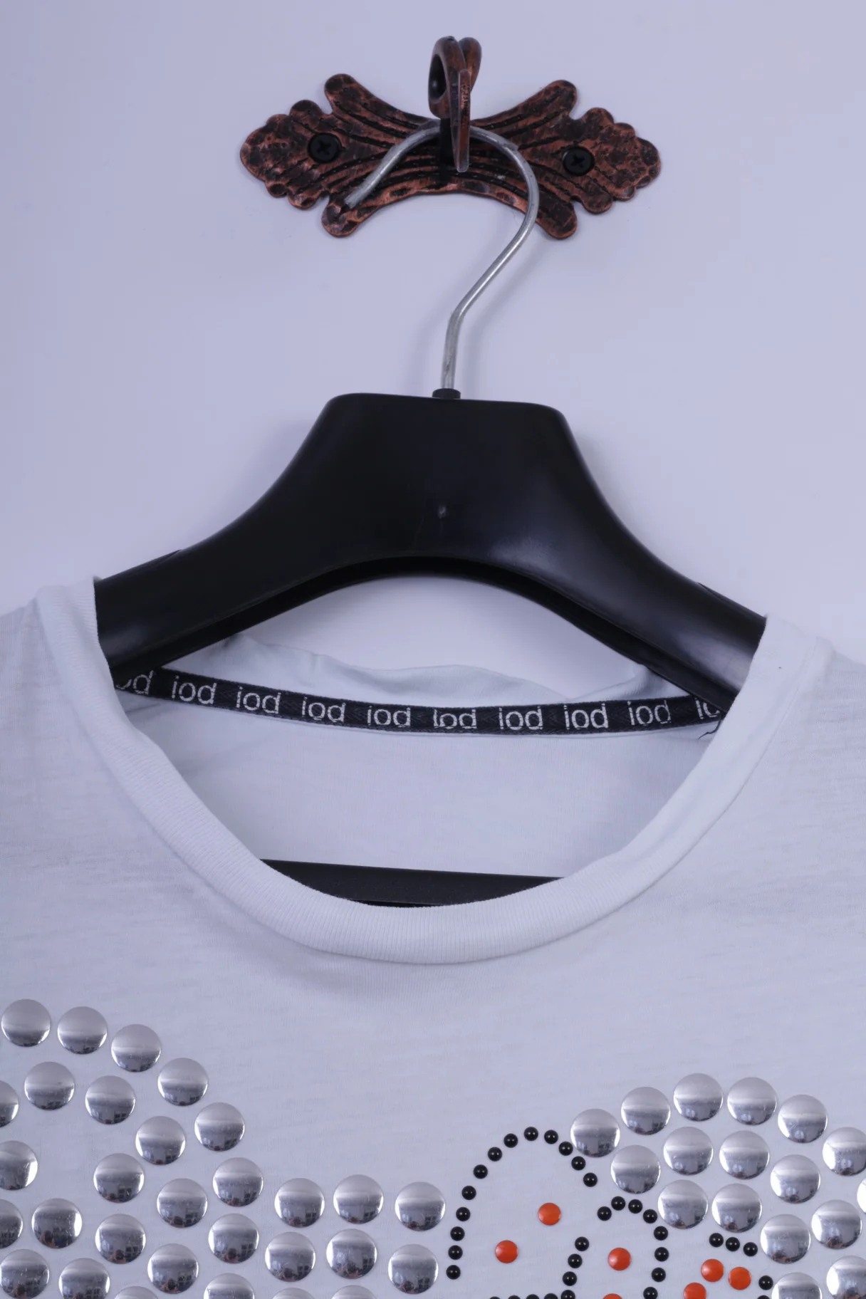 IOD By Steven Trussell Women L (S) Shirt White Silver Bear Long Fit Top - Image 2