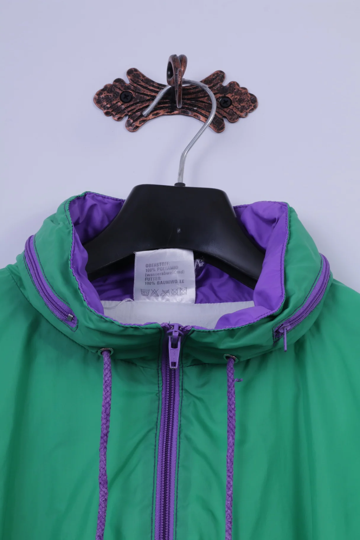 Marcel Clair Mens XL Jacket Green Nylon Waterproof Festival Zip Up Sky Diving Fit - Image 2