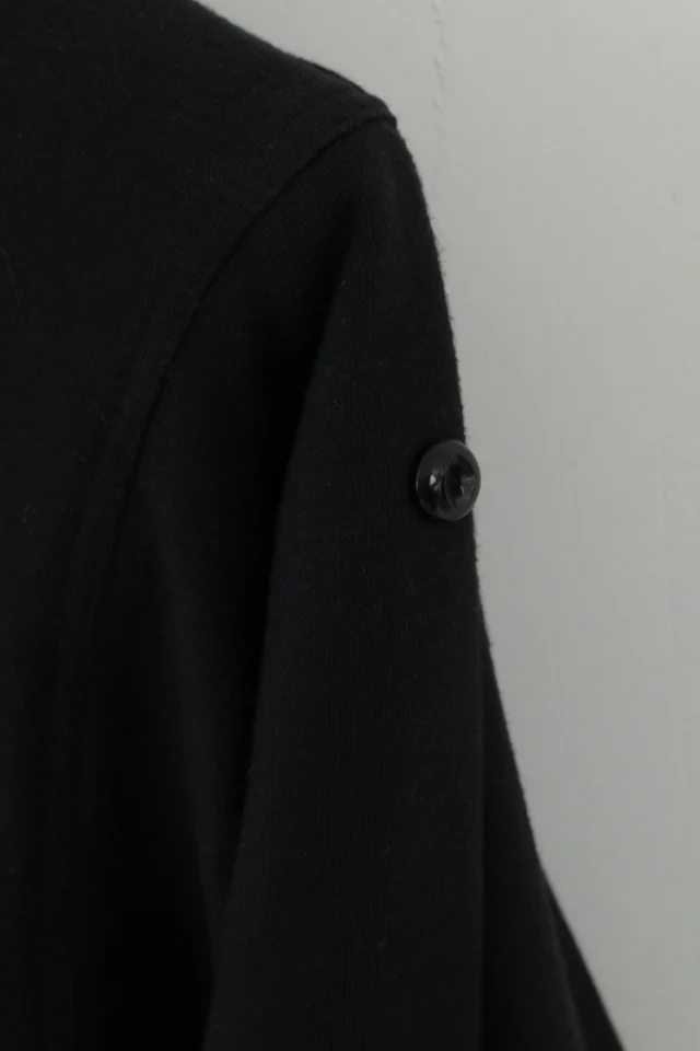 Doc By Bex Womens M 38/40 Sweatshirt Black Cotton retro Shoulder Padc Top - Image 3