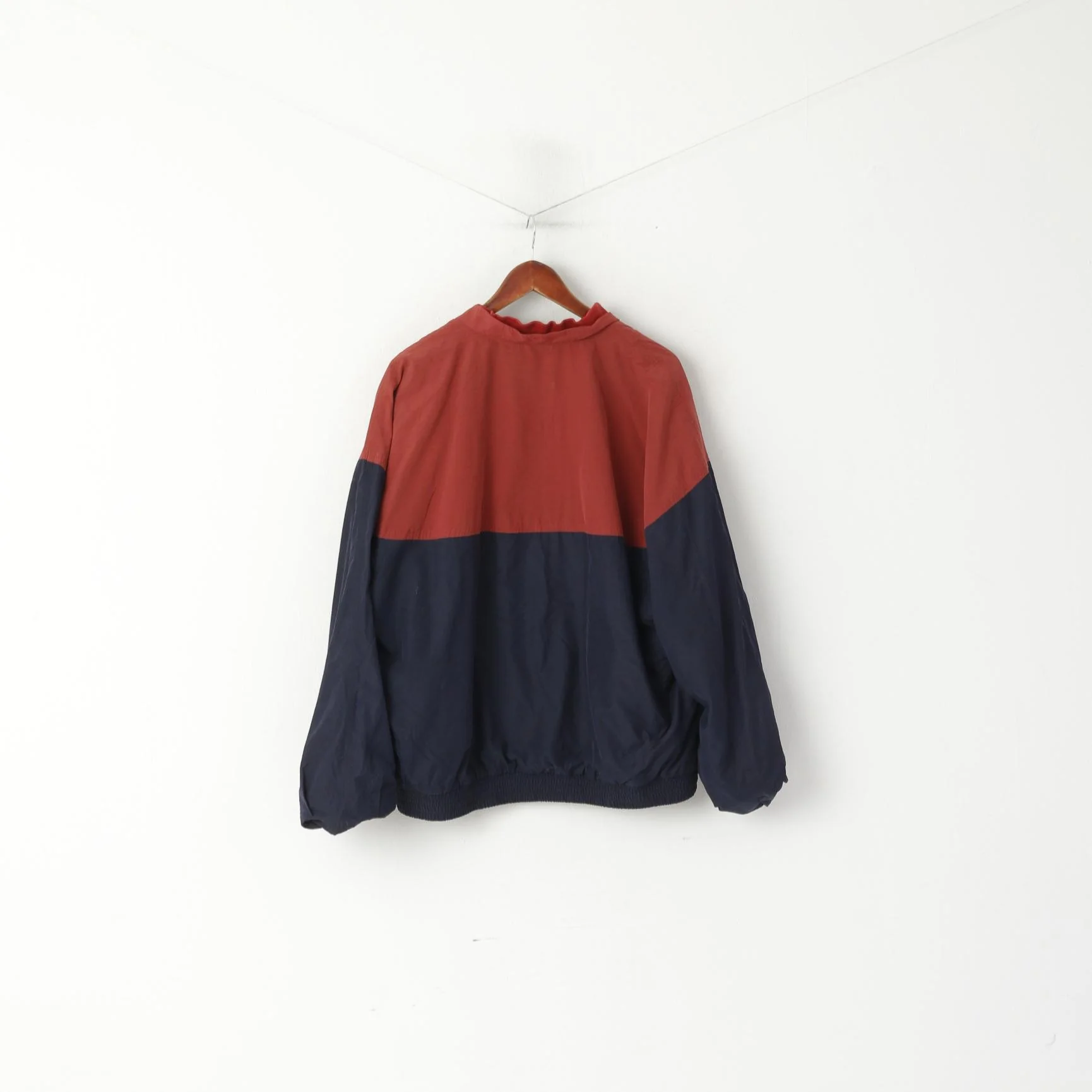 Daniel Hechter Men 54 L Bomber Jacket Navy Vintage Nylon Buttoned Soft Top - Image 7