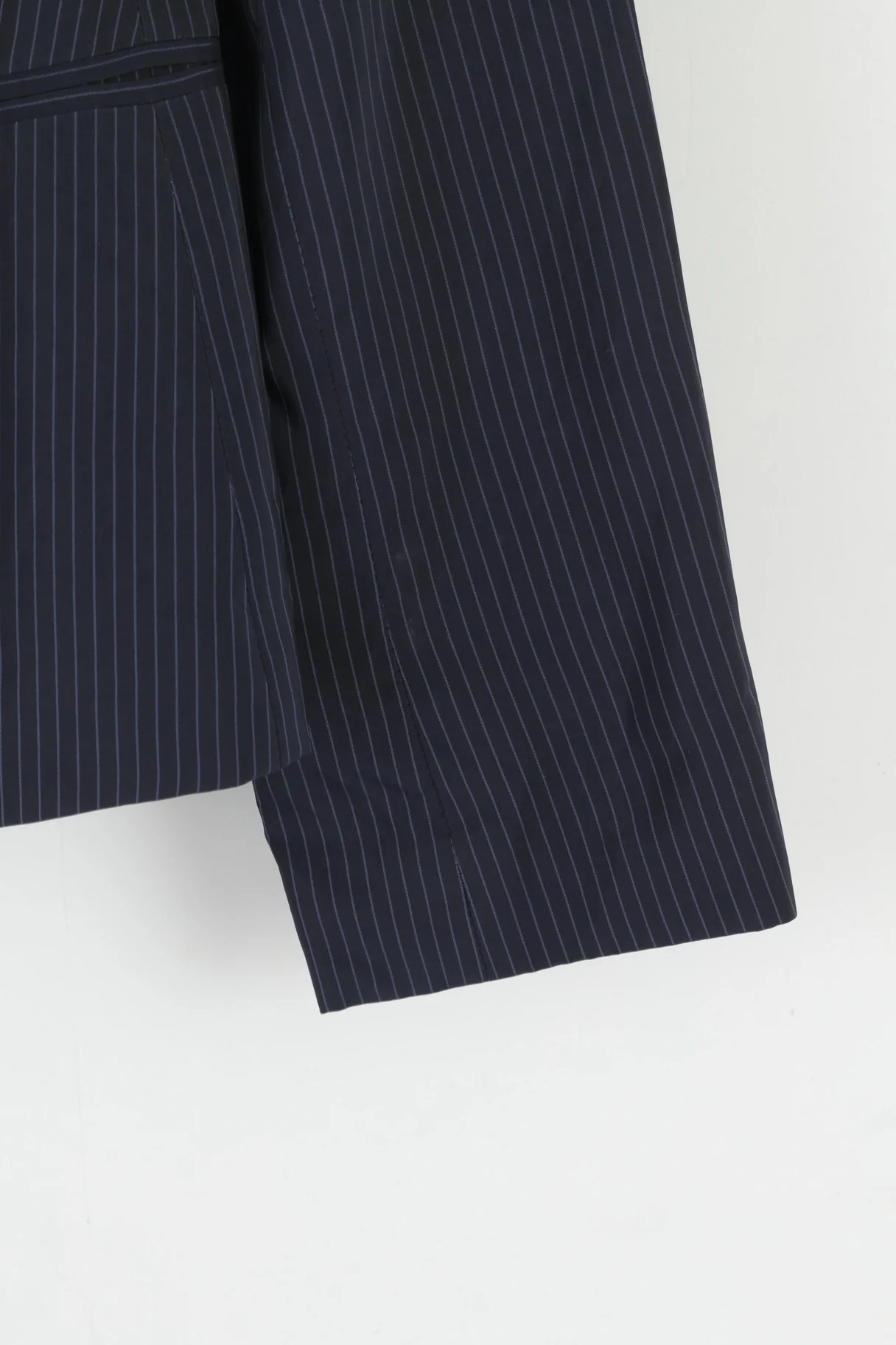 Emporio Armani Womens S Blazer Navy Striped Fit Made in Italy Jacket - Image 3
