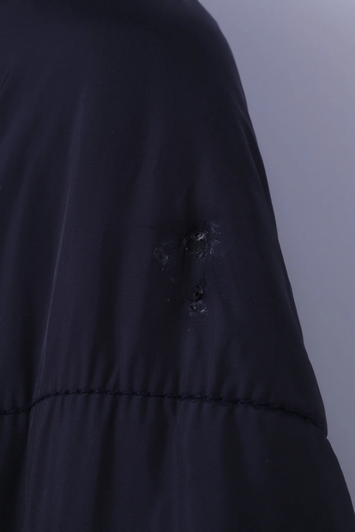 Replay Womens L (M) Jacket Navy Long Full Zipper Hidden Hood Casual Parka Top - Image 5
