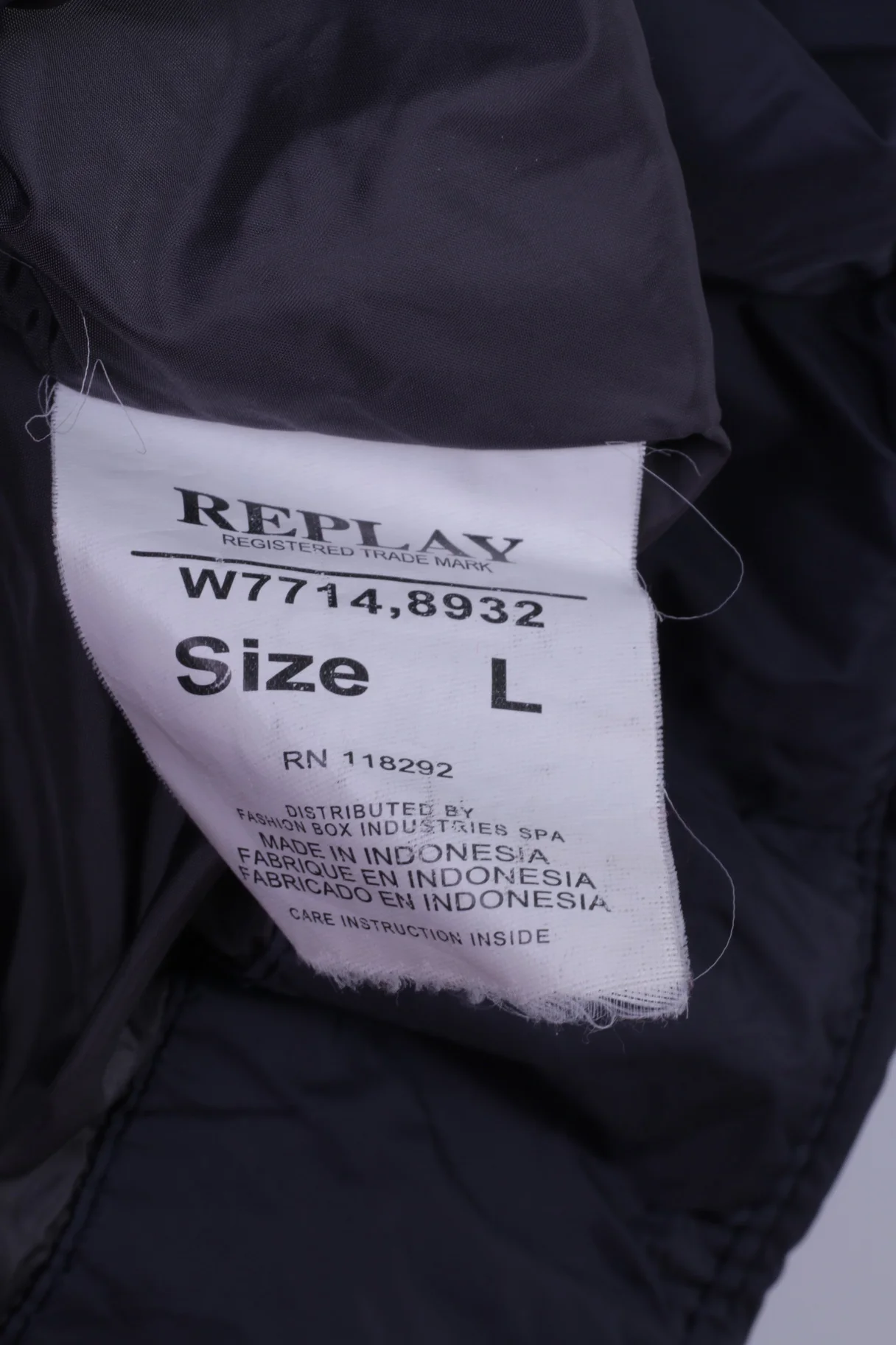 Replay Womens L (M) Jacket Navy Long Full Zipper Hidden Hood Casual Parka Top - Image 7