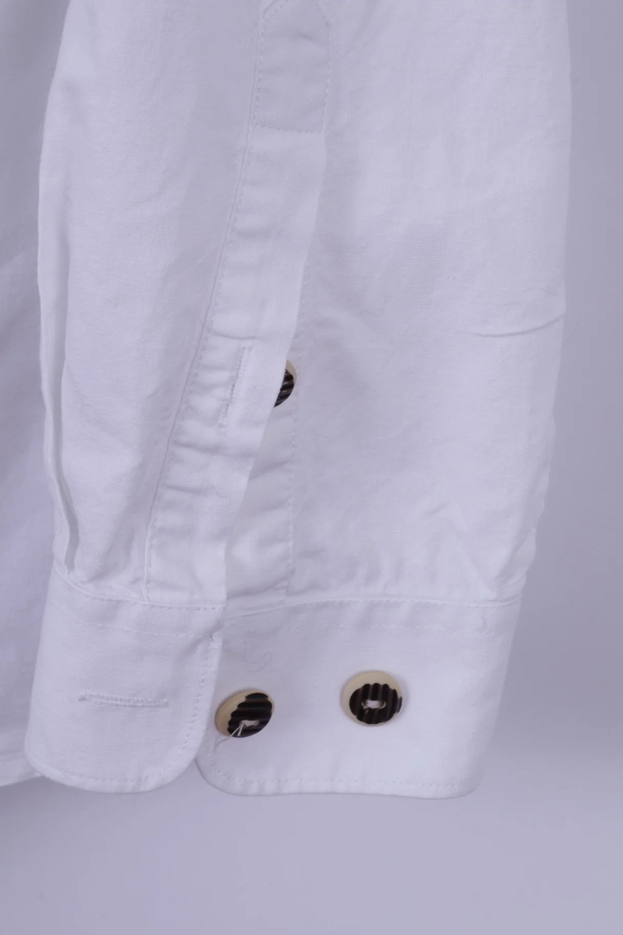 Landhaus by C&A Mens XL Casual Shirt White Cotton Naturally Detailed Tyrol Top - Image 5