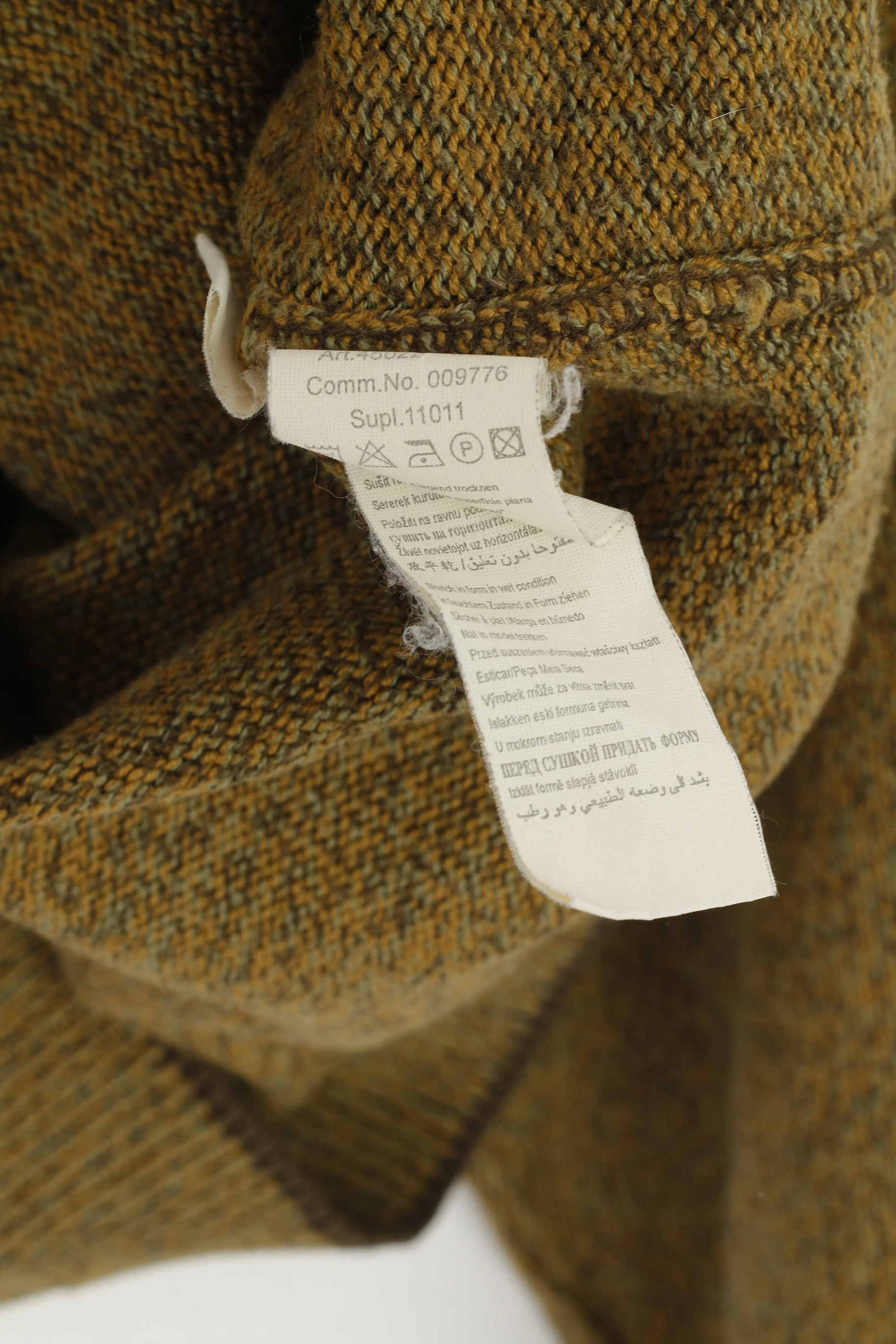 Camel Active Men L Jumper Mustard Cotton Knitwear Classic Logo Sweater - Image 5