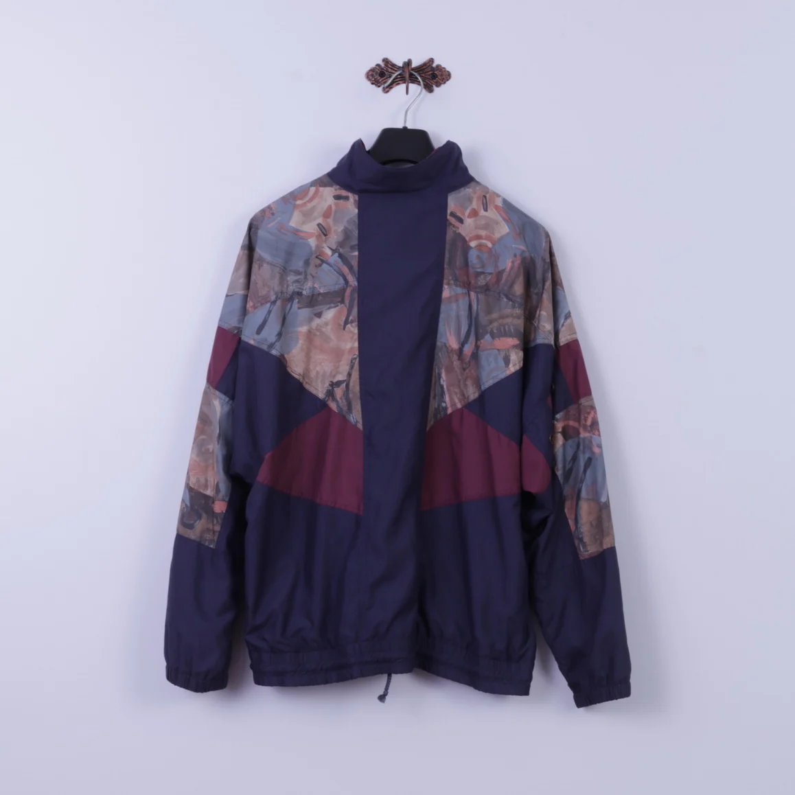Authentic Klein Sportswear Mens 54 XL Jacket Retro Navy Abstract Bomber Zip Up Festival Top - Image 7