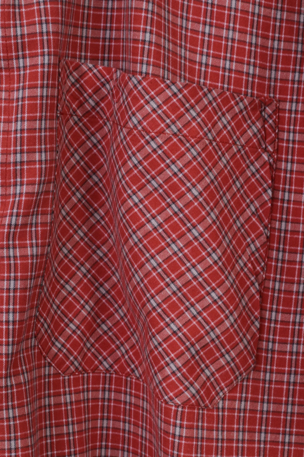 Etirel Mens L Casual Shirt Orange Check Cotton Two Pockets Outdoor Short Sleeve - Image 3