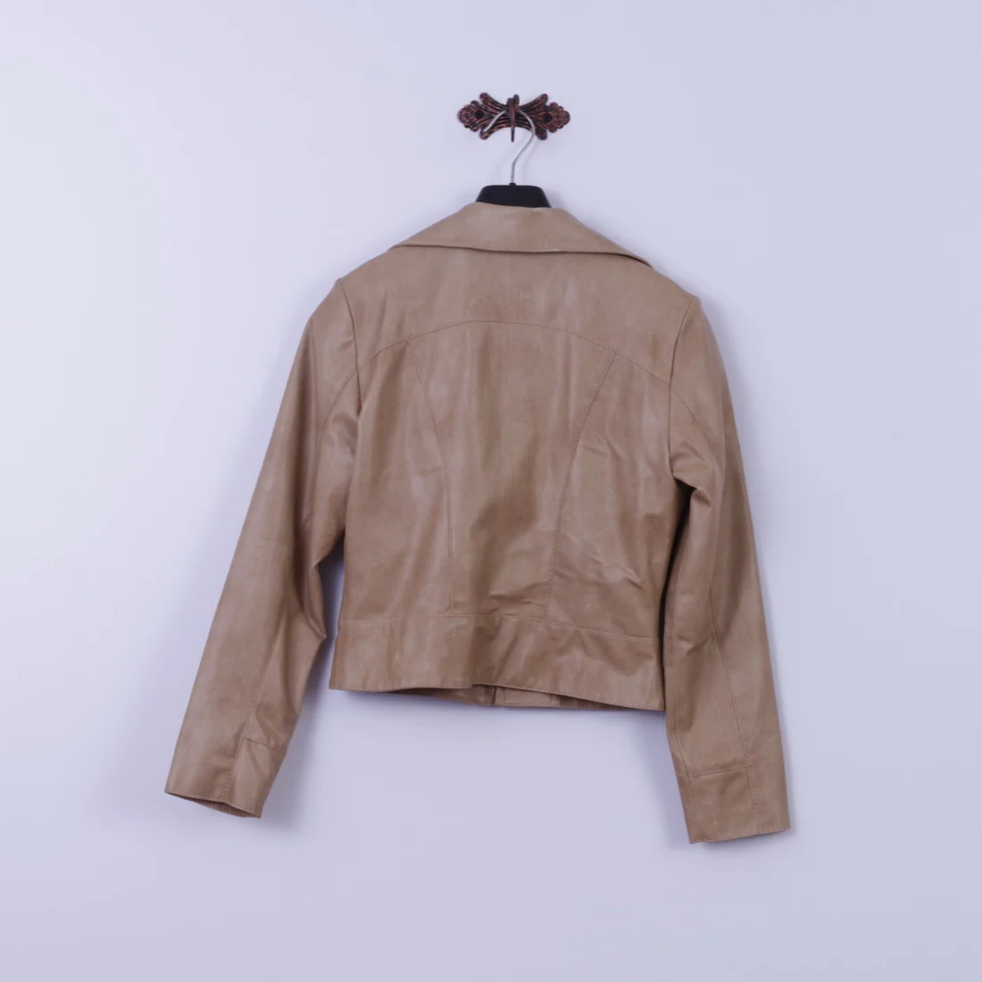 Pina Colada Womens 38 S Jacket Beige PVC Scandinavian Design Zip Up Top - Image 7